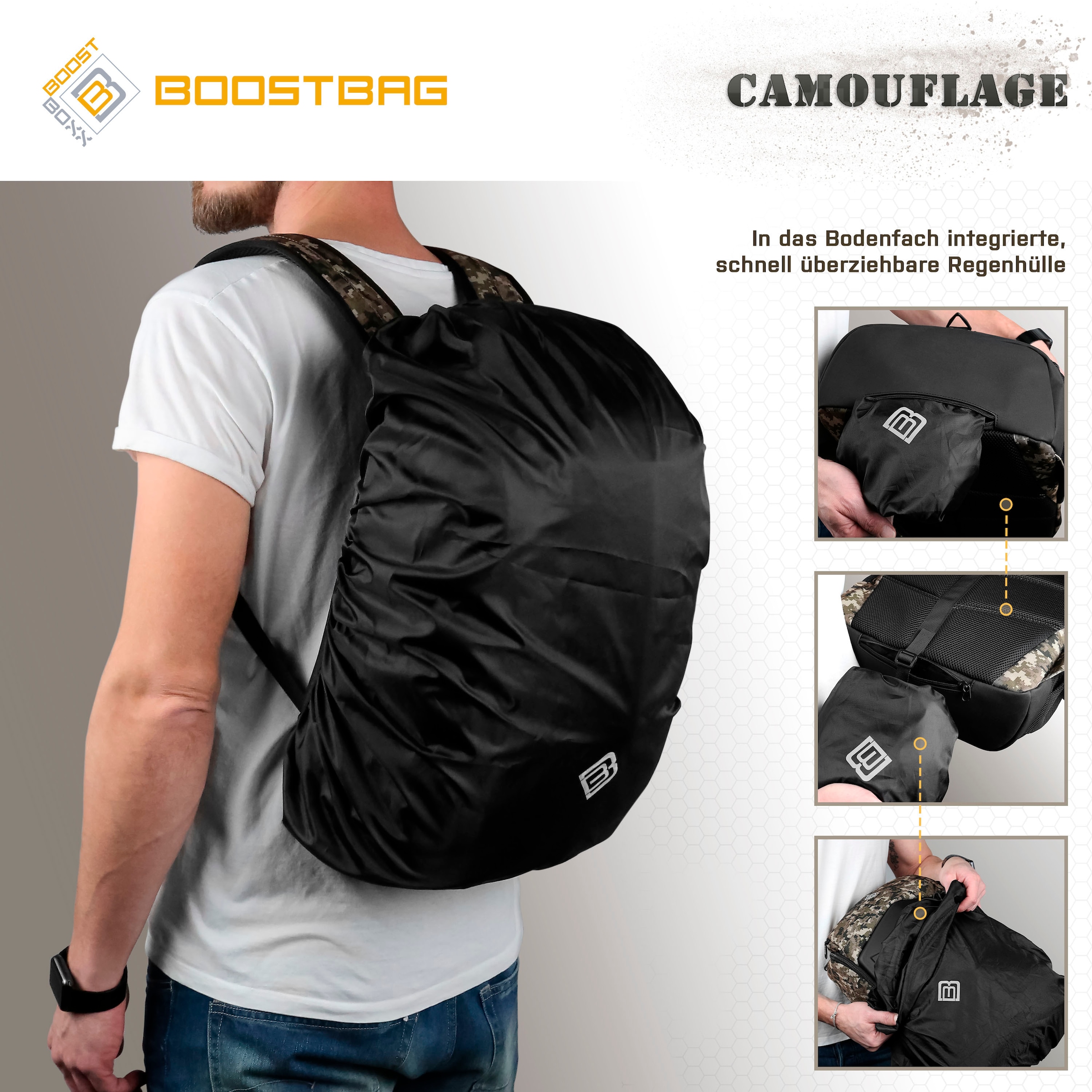 BoostBoxx Laptoprucksack »Boostbag Camouflage«