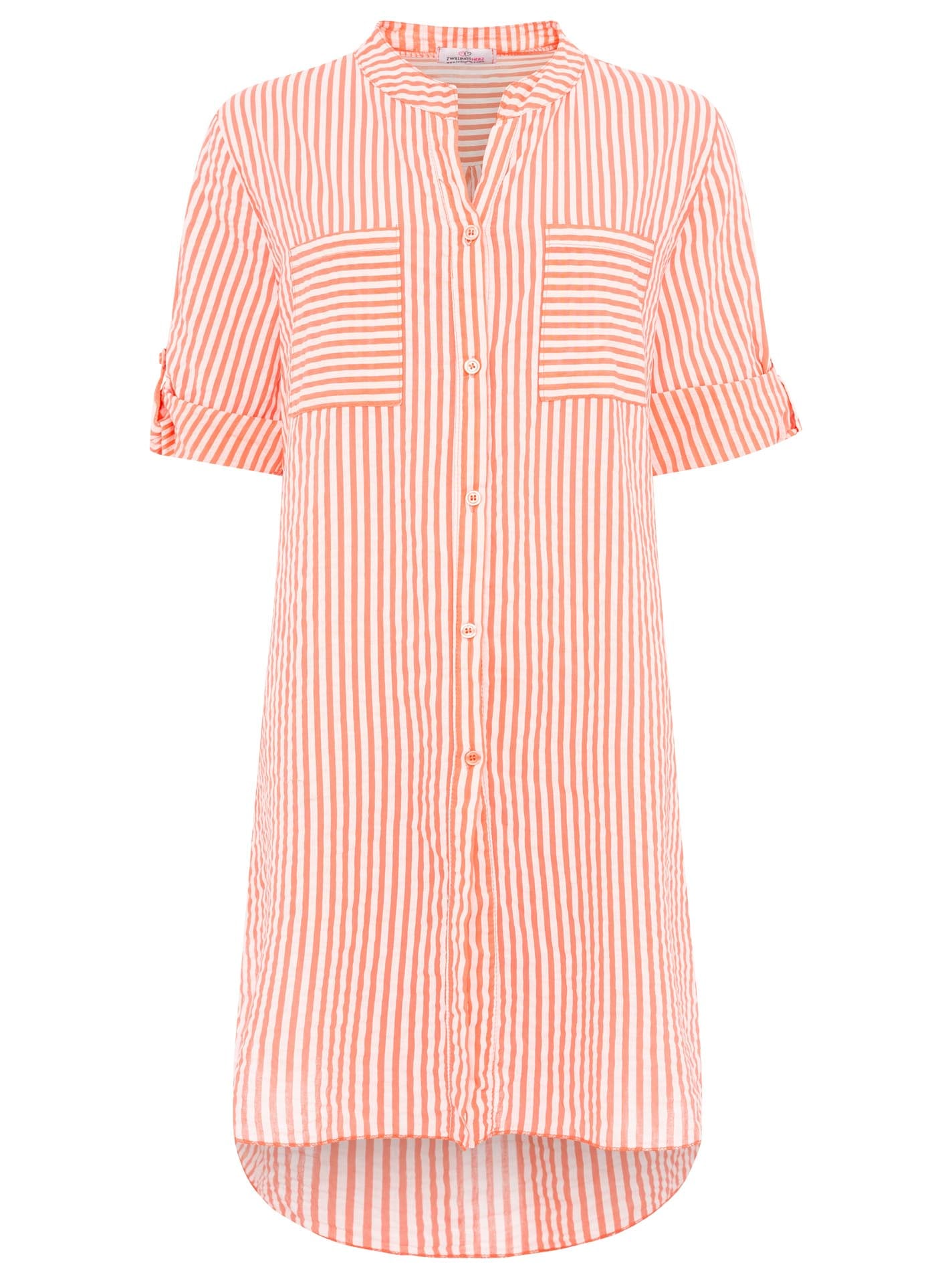 Zwillingsherz Longbluse »"Kida"« One Size, Streifen, Knopfleiste, Brusttaschen, 3/4-Arm