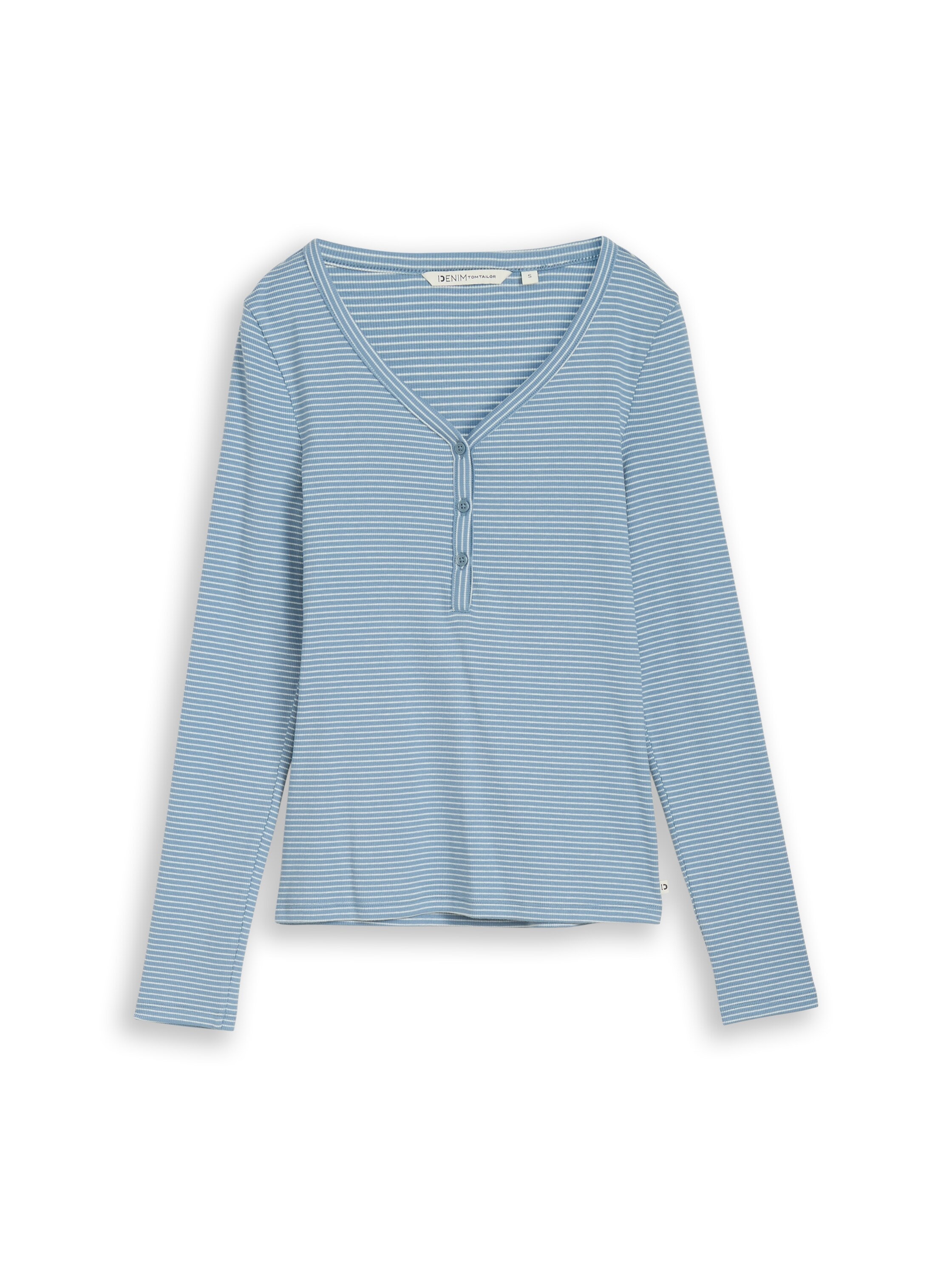 TOM TAILOR Denim Henleyshirt mit Streifen Muster