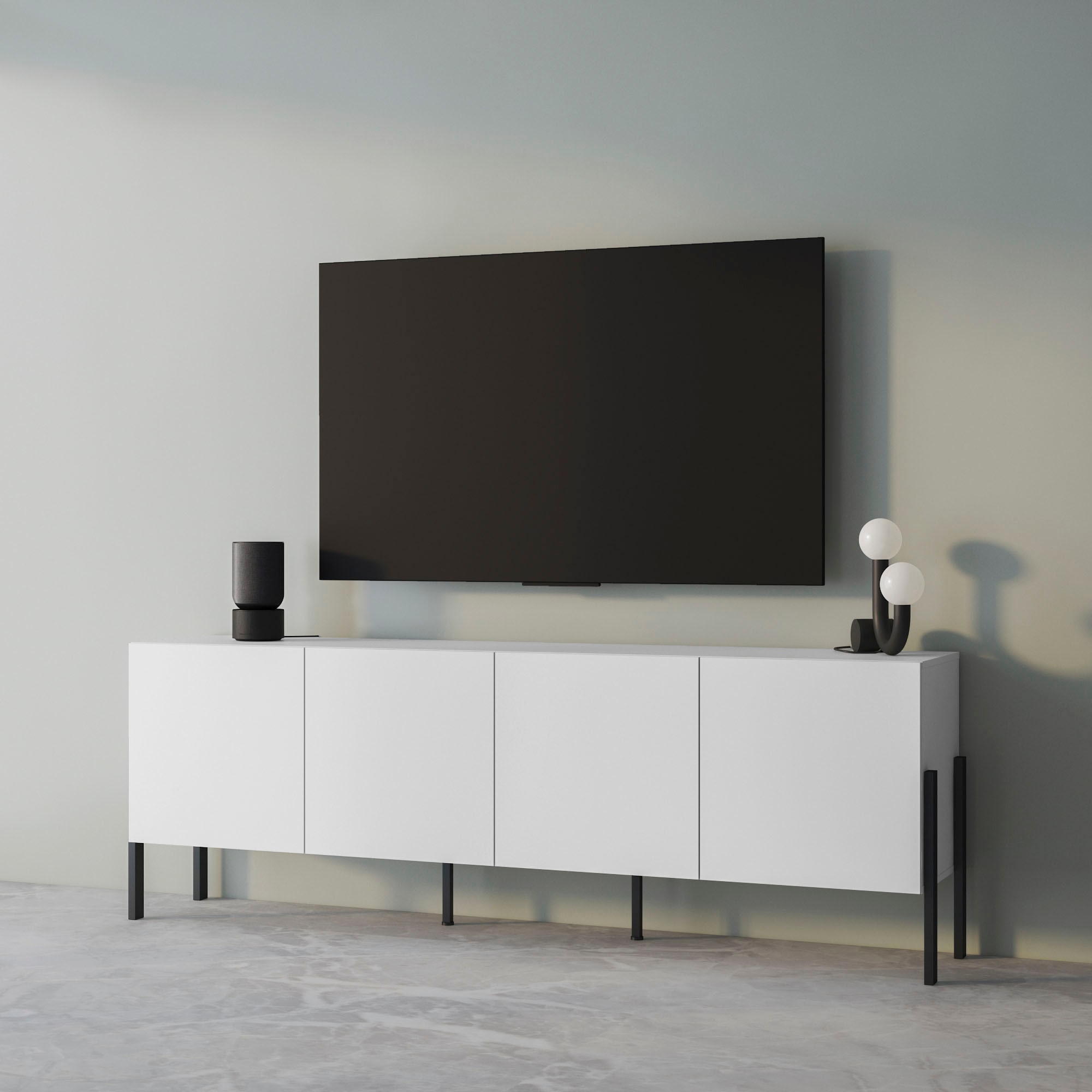 INOSIGN Kommode »Jukon,Breite 200 cm, moderne grifflose Kommode,4 Türen«, Sideboard, Anrichte viel Stauraum, push-to-open-Funktion