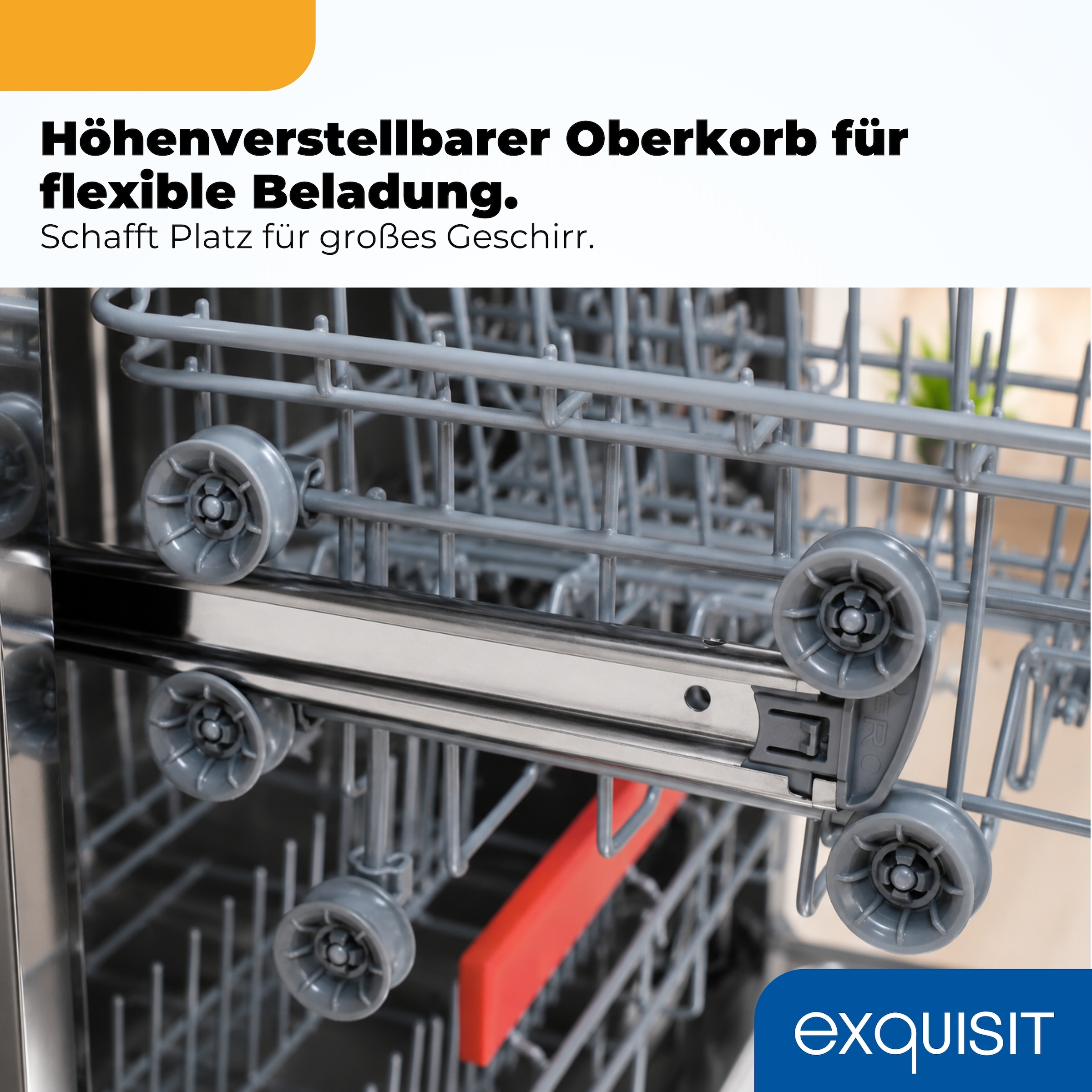 exquisit Standgeschirrspüler »GSP9316-450C schwarz« 10,9 l 16 tlg. Maßgedecke 16 Maßgedecke, LED, Besteckschublade, AquaStop