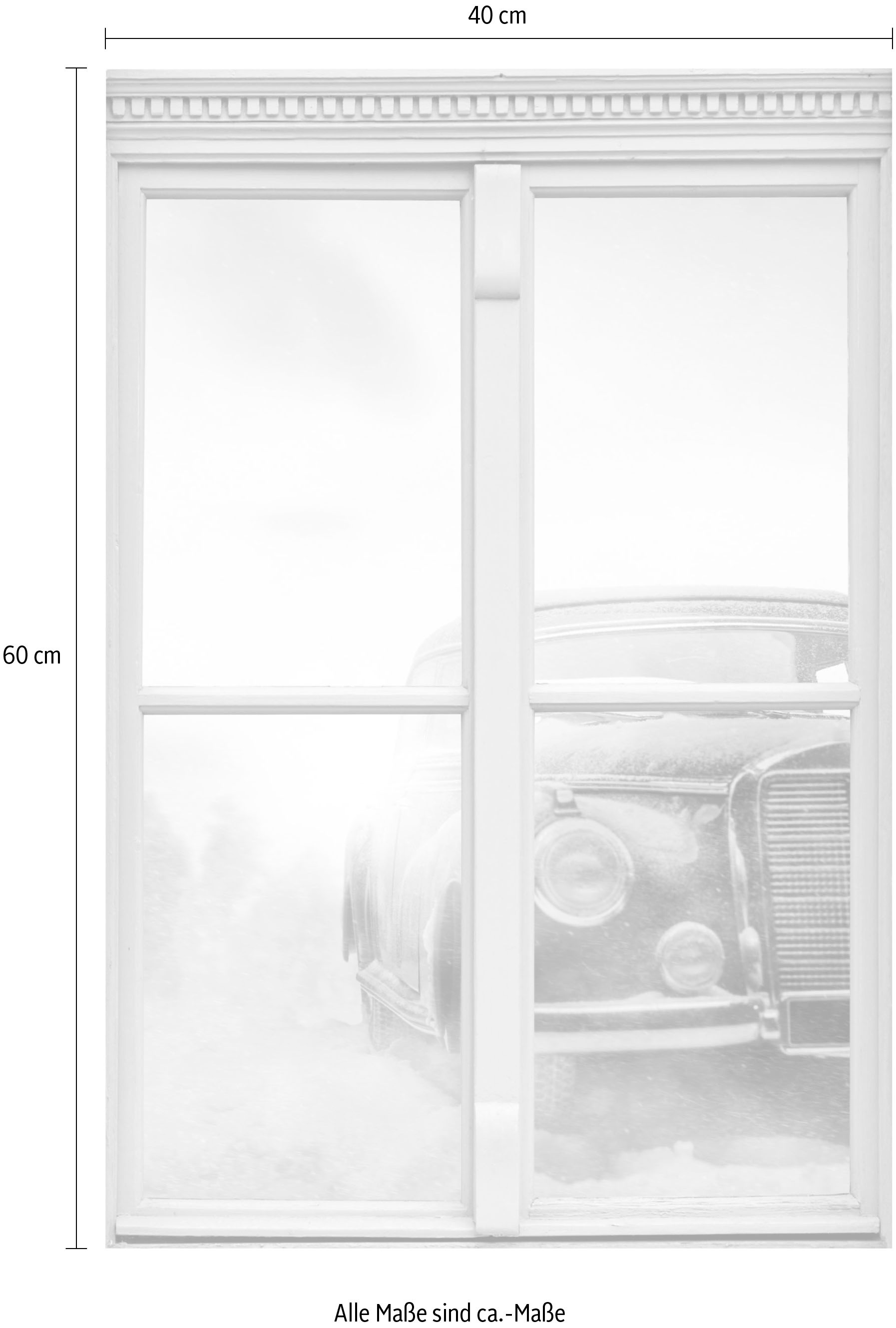 queence Wandsticker »Auto« Wandsticker, Wandbild, selbstklebend, 3D, Fenster