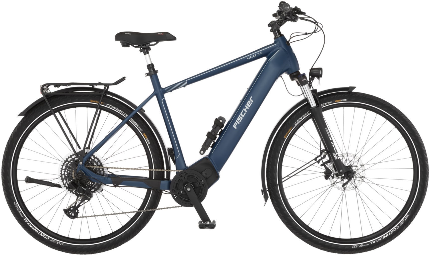 FISCHER Fahrrad E-Bike »VIATOR 8.0I 711 55«, 12 Gang, SX 11-50 Kettenschaltung, (mit Faltschloss), Pedelec, Elektrofahrrad für Damen u. Herren