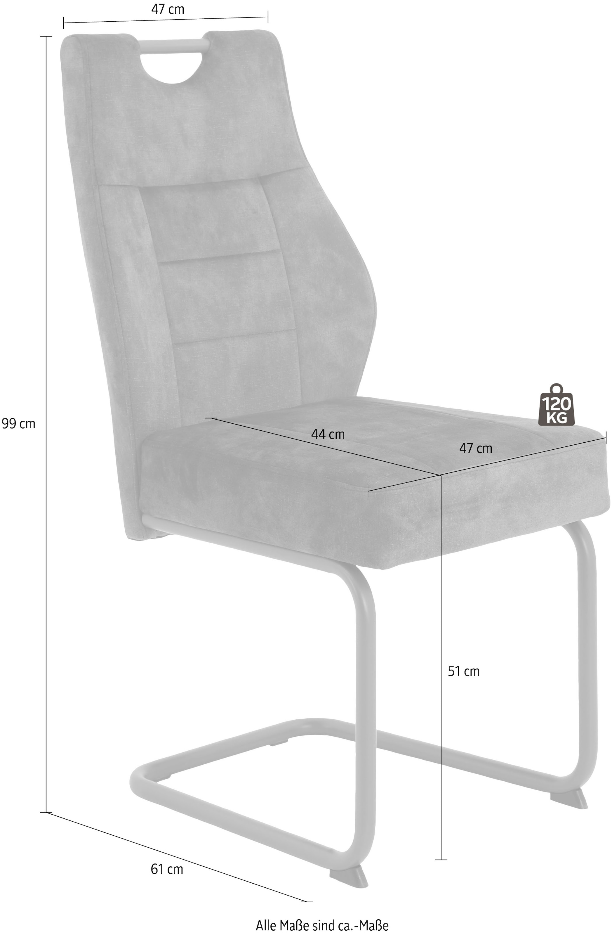 HELA Esszimmerstuhl »Linda S Schwingstuhl«, (Set), 4 St., Samtvelours, mit Taschenfederkern im Sitz, mit 140KG belastbar