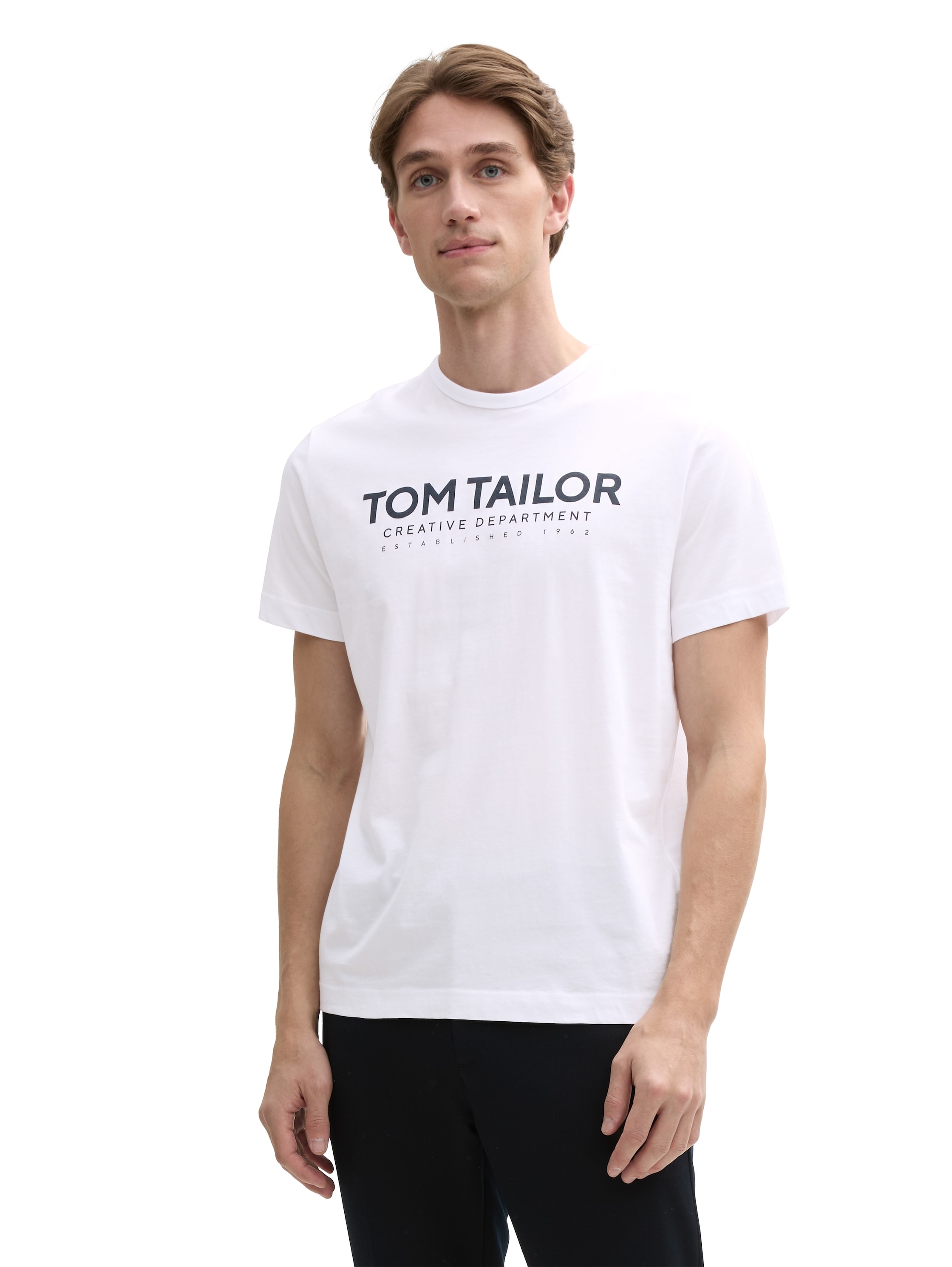 TOM TAILOR Rundhalsshirt, mit Logoprint