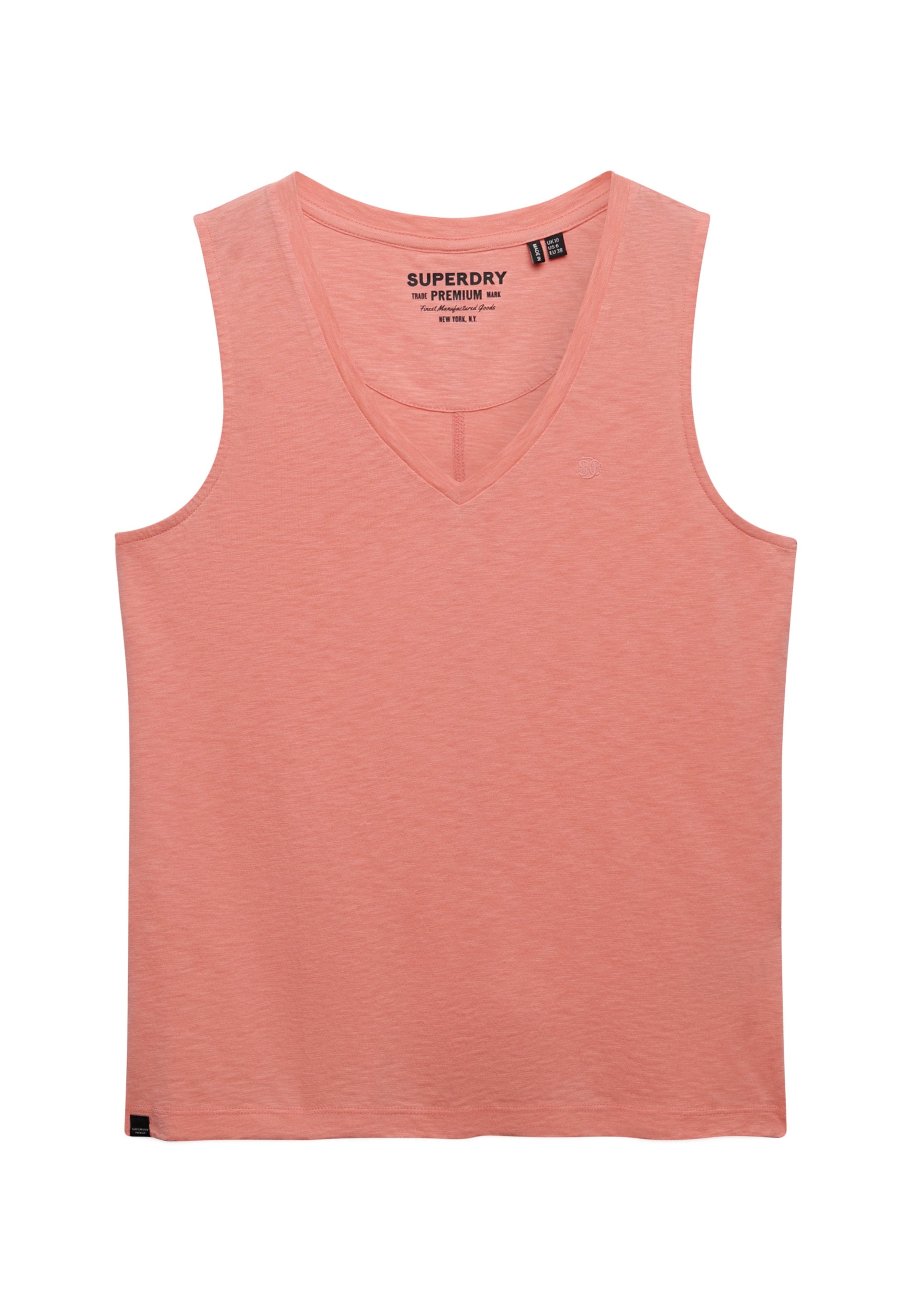 Superdry Tanktop »STUDIOS VEE NECK VEST« aus Baumwollmischung mit Lyocell, Regular Fit, ärmellos