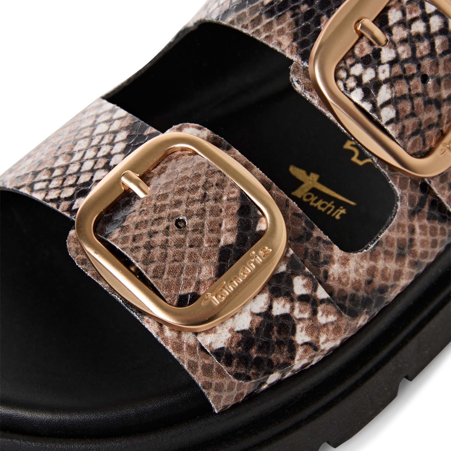 Tamaris Pantolette  , Keilabsatz, Sommerschuh, Schlupfschuh, verstellbare Schnallen