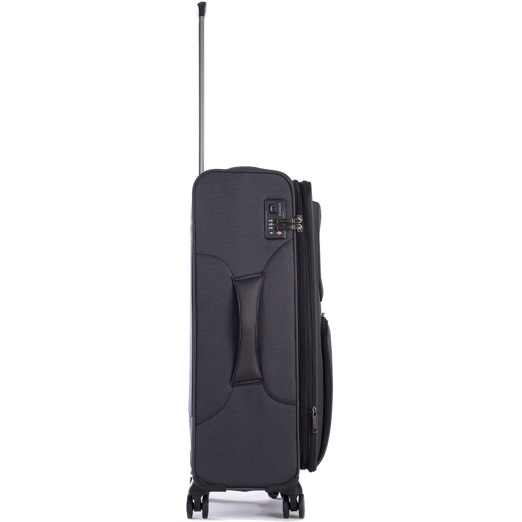 Stratic Weichgepäck-Trolley »Bendigo Light + M, black«, 4 Rollen