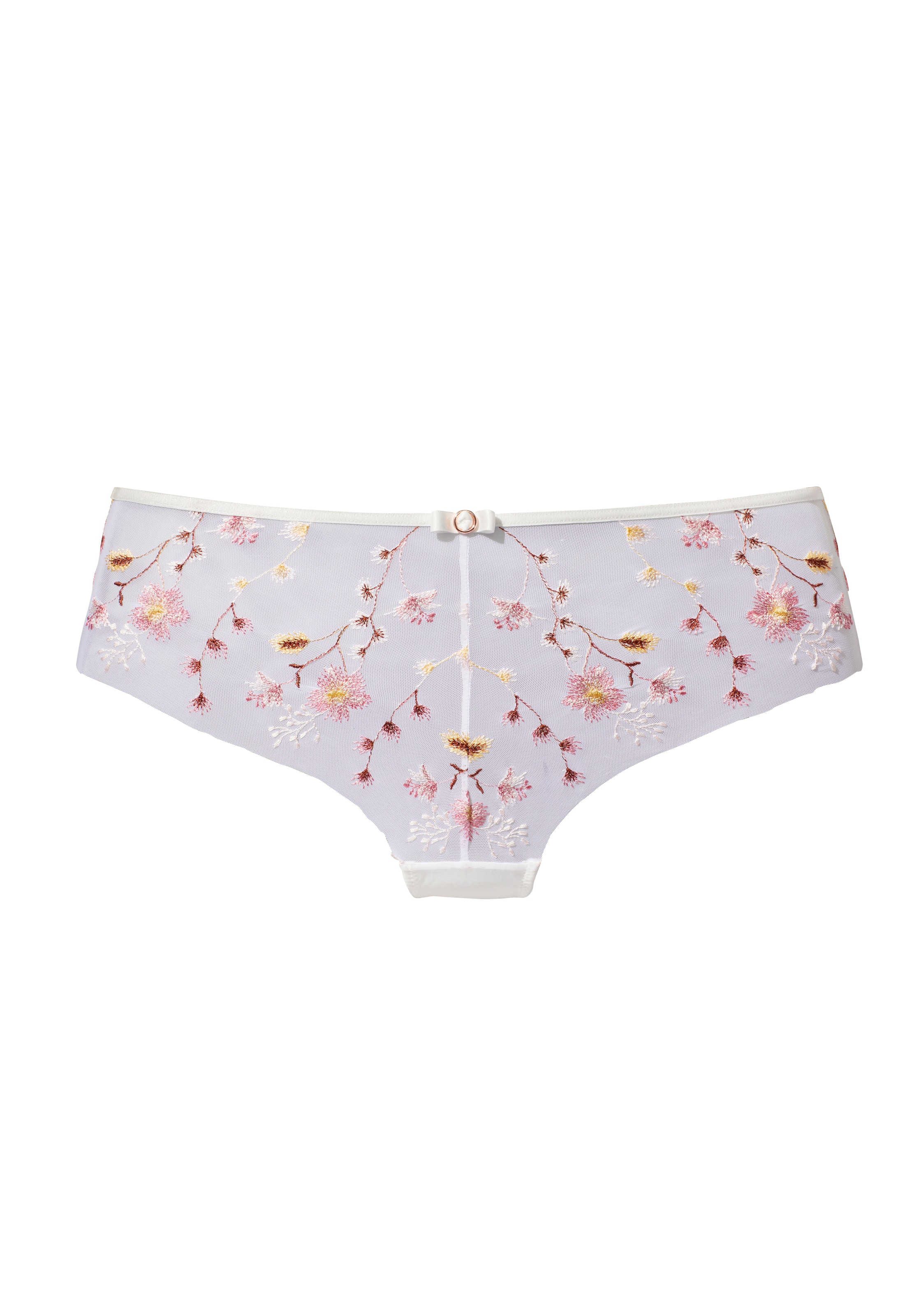 LASCANA Panty, mit hübscher Blütenstickereispitze in transparenter Optik