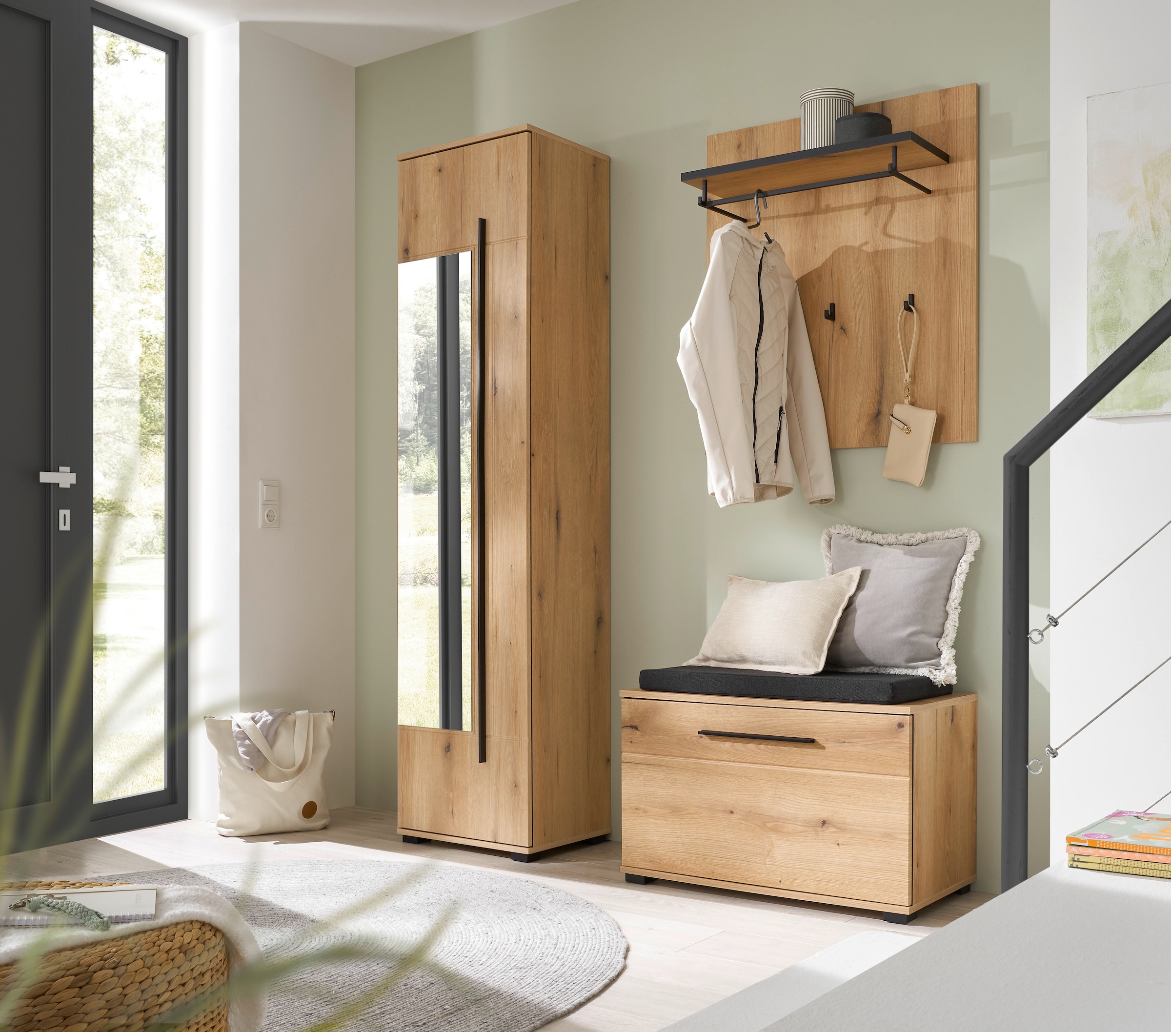 Home affaire Garderoben-Set »Cantara, moderne Garderobe, Komplettset mit viel Stauraum« Komplett-Set, 3 Stk. tlg.