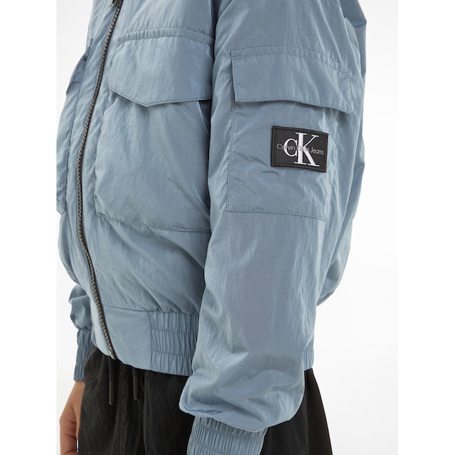 Calvin Klein Jeans Bomberjacke »STRUCTURED NYLON ZIPPED BOMBER«, mit  Logopatch bei ♕