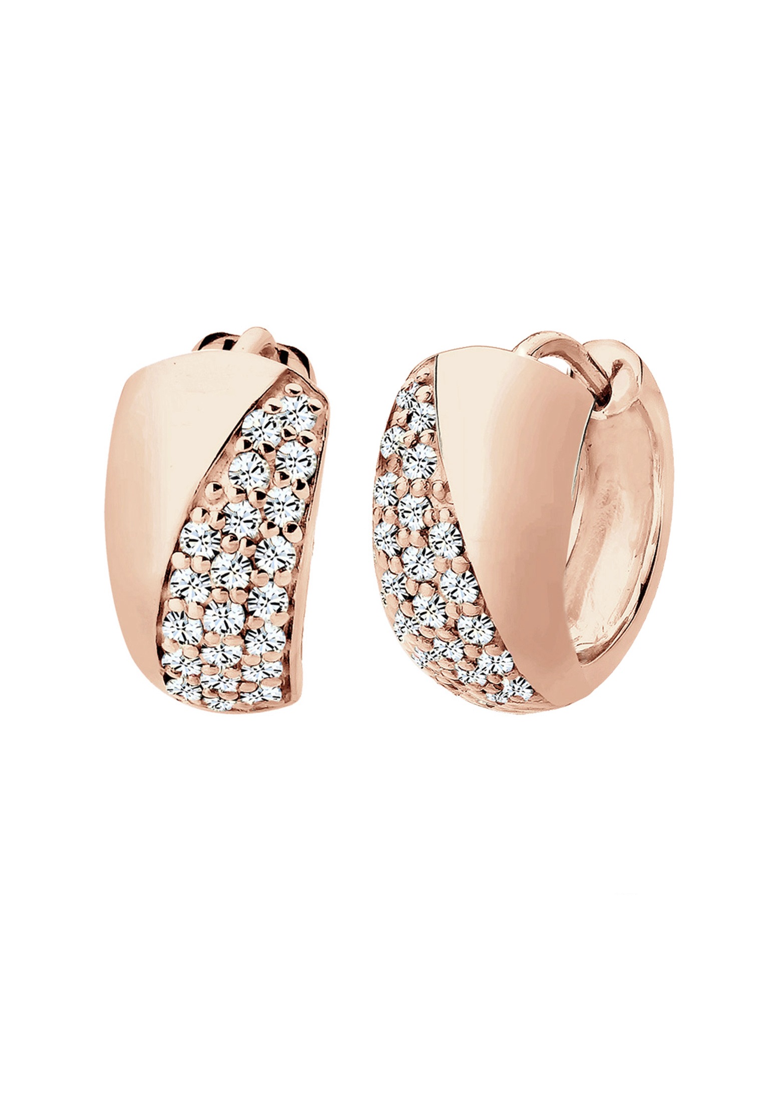 Elli Paar Creolen »Ohrringe Creolen Elegant Kristalle 925 Silber«
