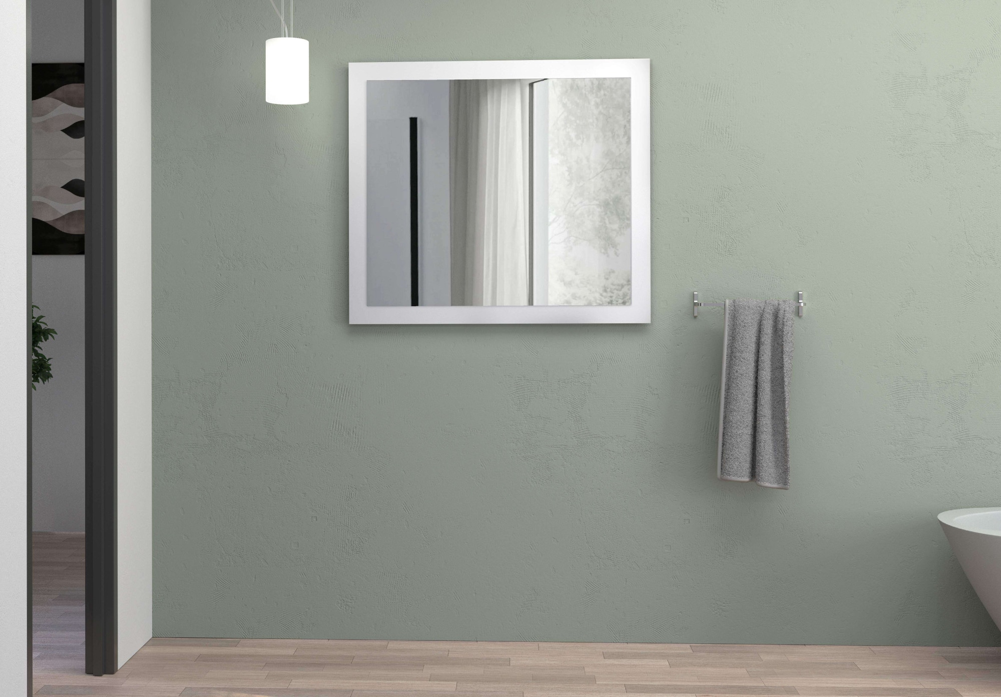 welltime Badspiegel »Garda, Waschbeckenunterschrank,Breite 80 cm,Waschtisch« Breite 80 cm- Passend zur Serie Garda