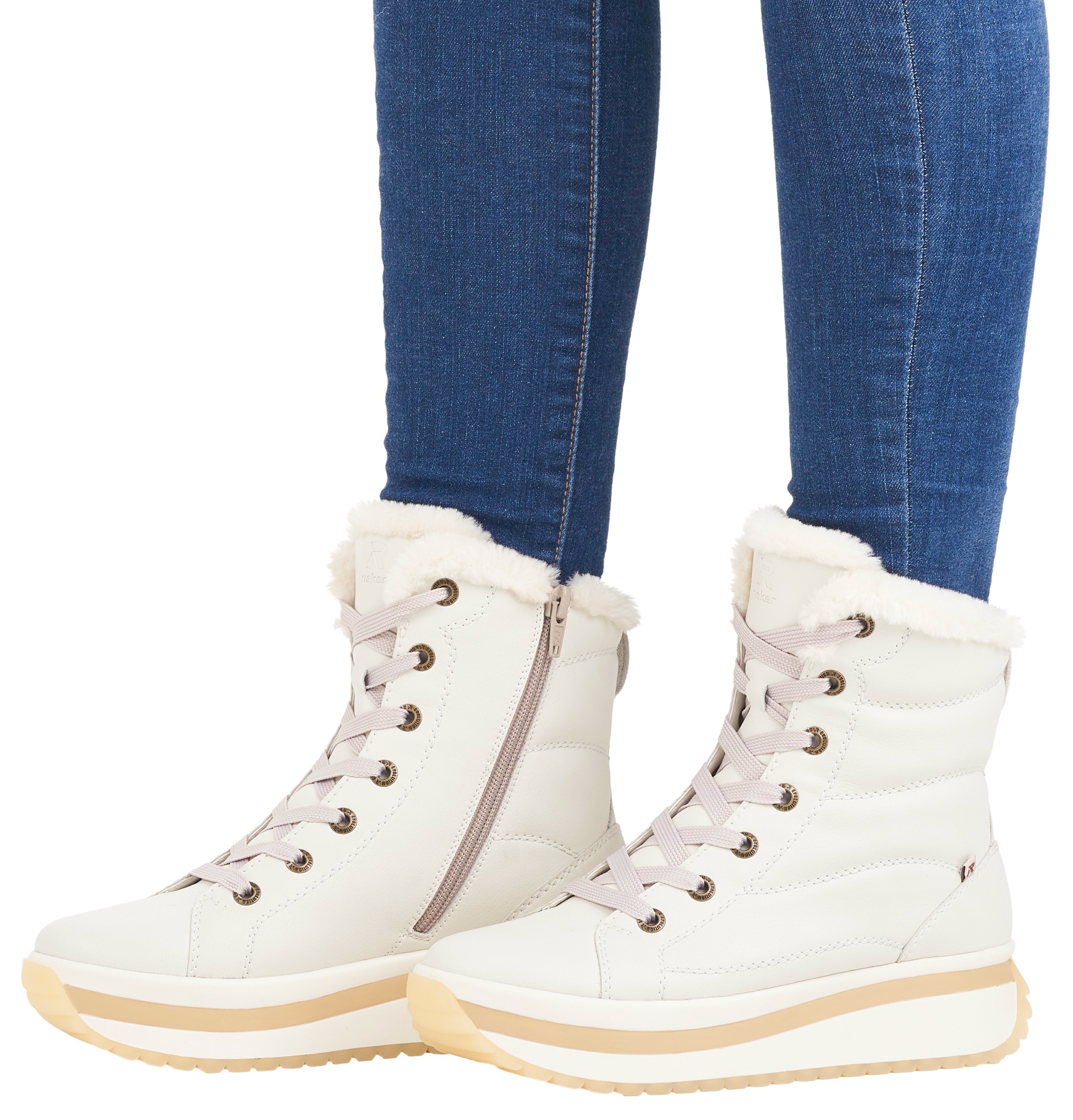 Rieker EVOLUTION Winterboots, Schnürboots, Stiefelette mit praktischem Innenreißverschluss