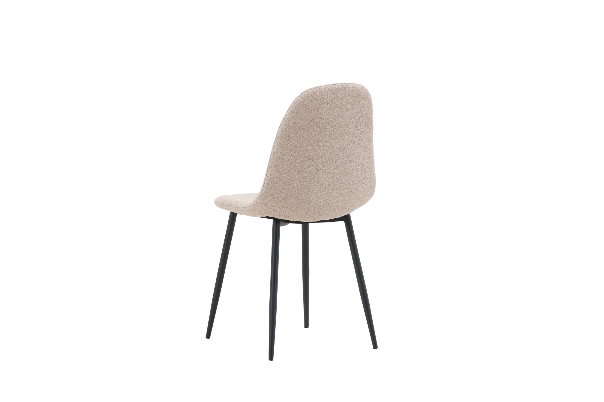 Venture Home Esszimmerstuhl »Polar, 2er-Set Esszimmerstühle in beigem Bouclé, skandinavisch, 150 kg« () 2 Stk.Polsterstuhl, Bouclé-Bezug, Stahlbeine, abgerundet, weich
