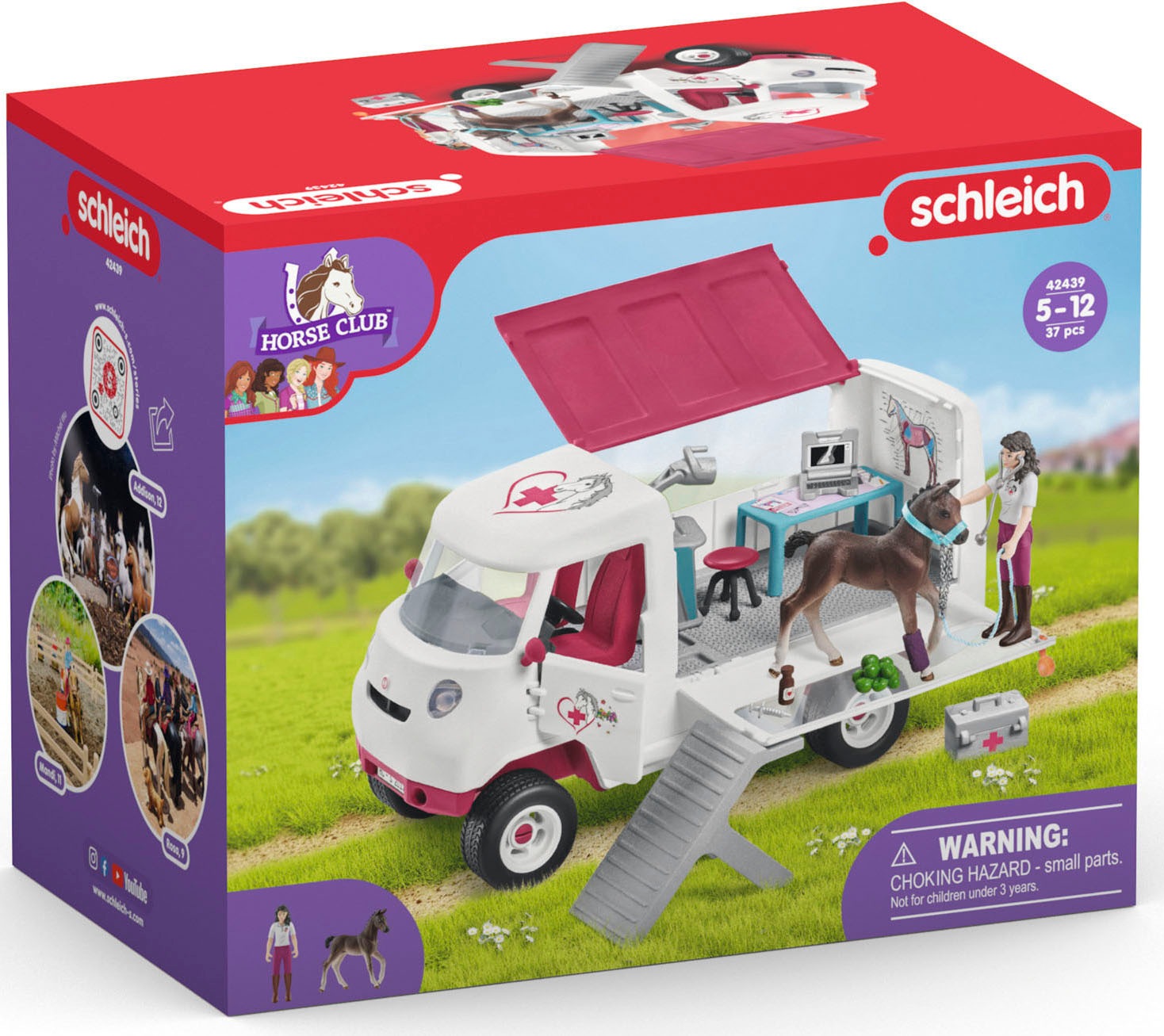 Schleich® Spielwelt »HORSE CLUB, Mobile Tierärztin mit Hannoveraner Fohlen (42439)«