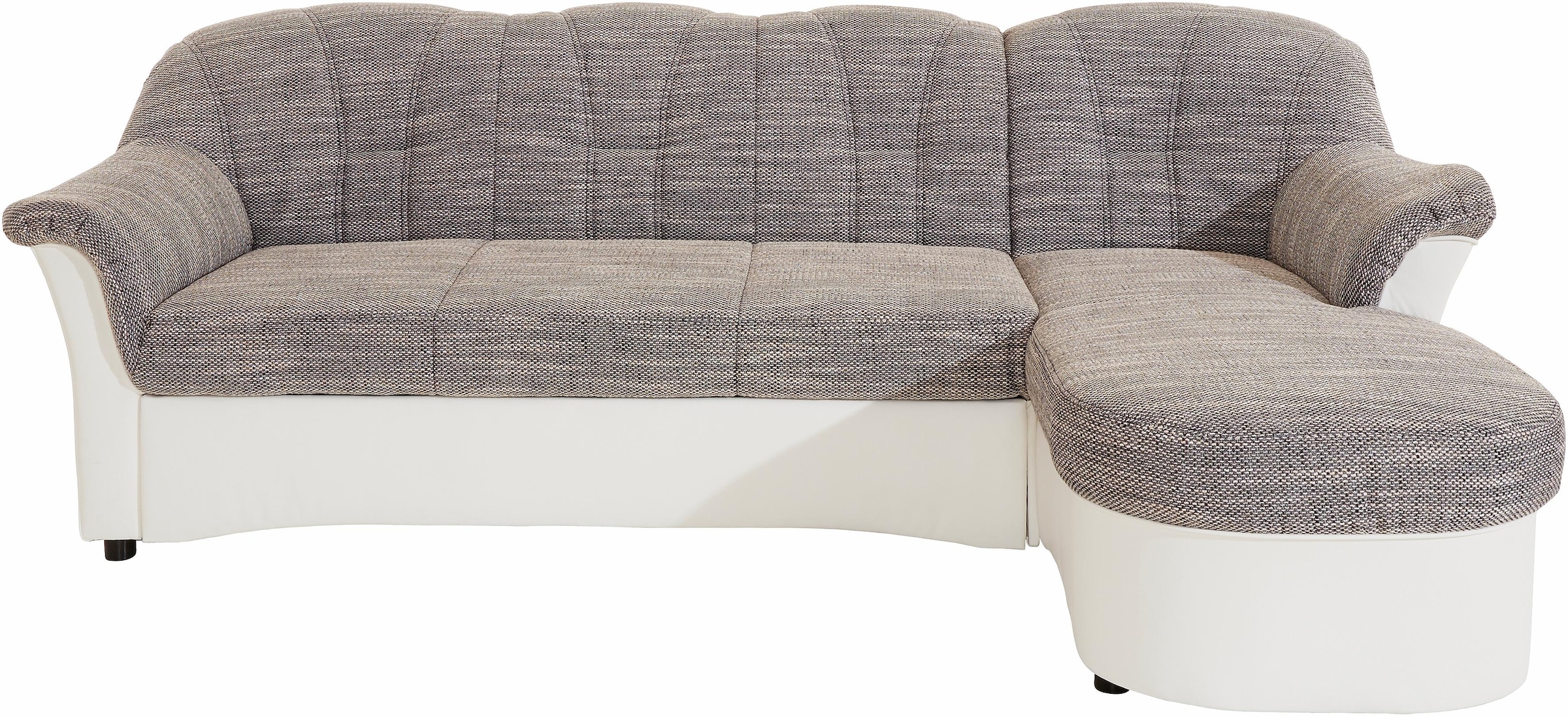 DOMO collection Ecksofa »Flores Schlafsofa, B/T/H: 233/142/86 cm, L-Form«, wahlweise mit Bettfunktion, wahlweise mit Federkern, auch in Leder