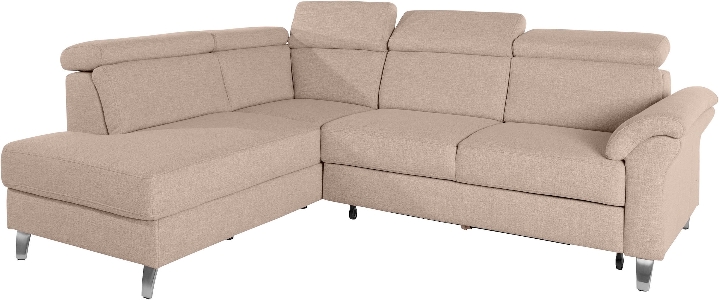 sit&more Ecksofa, inklusive Kopfteilverstellung, wahlweise mit Bettfunktion und Bettkasten