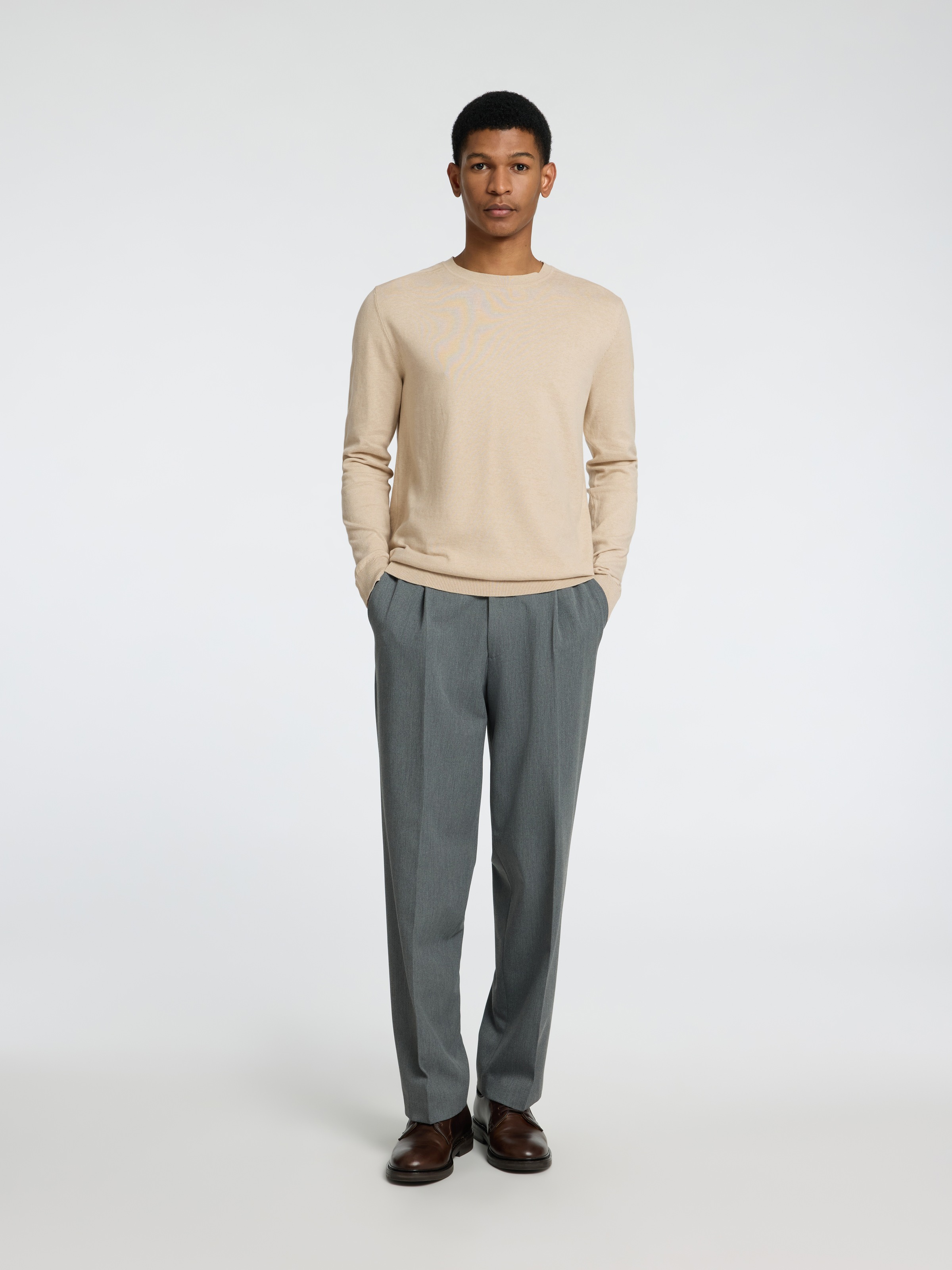 SELECTED HOMME Strickpullover »SLHBERG CREW NECK NOOS«