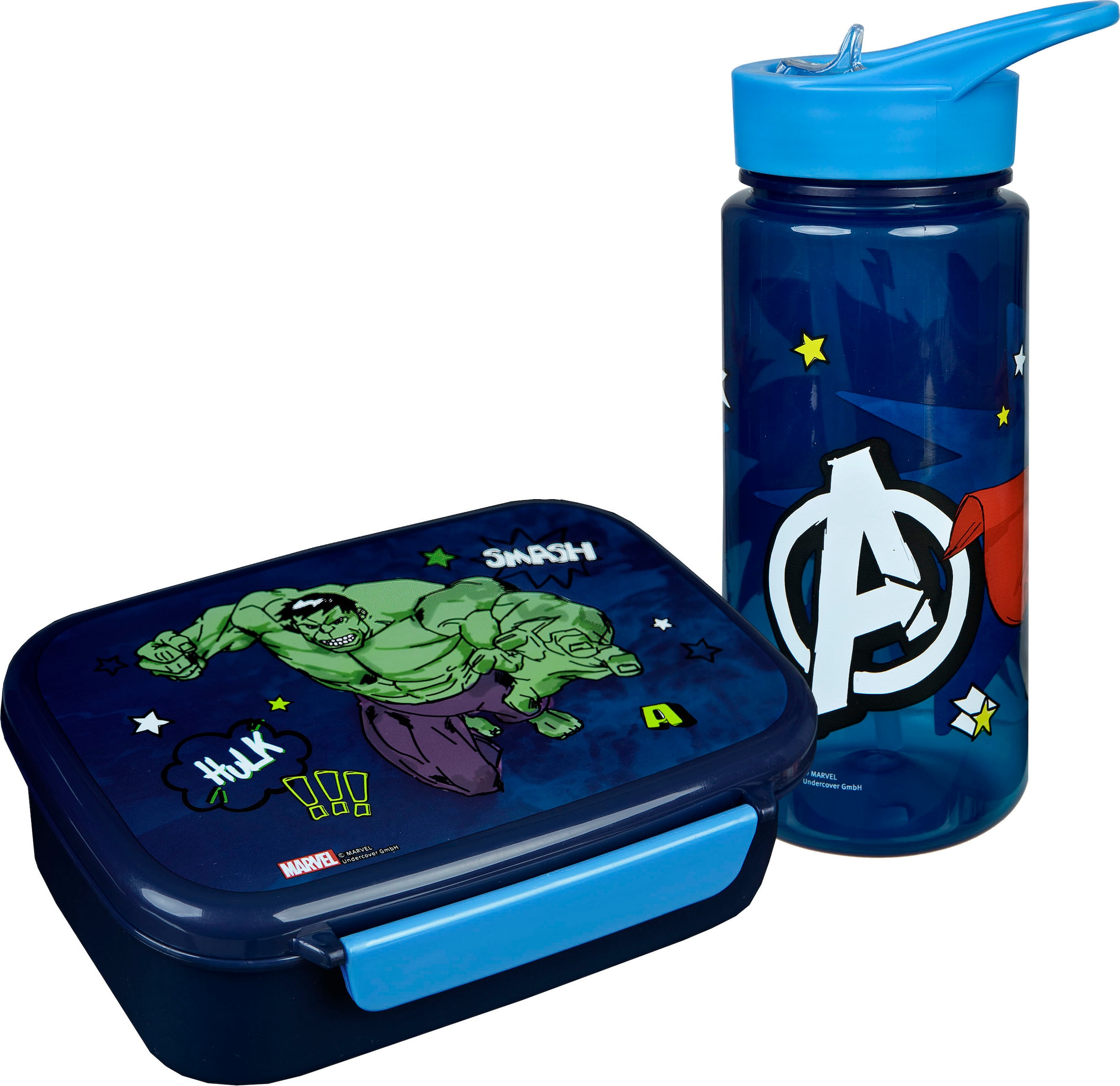 Lunchbox »Brotzeitdose & Trinkflasche, Avengers«, (Set, 2 tlg.), mit Trinkflasche