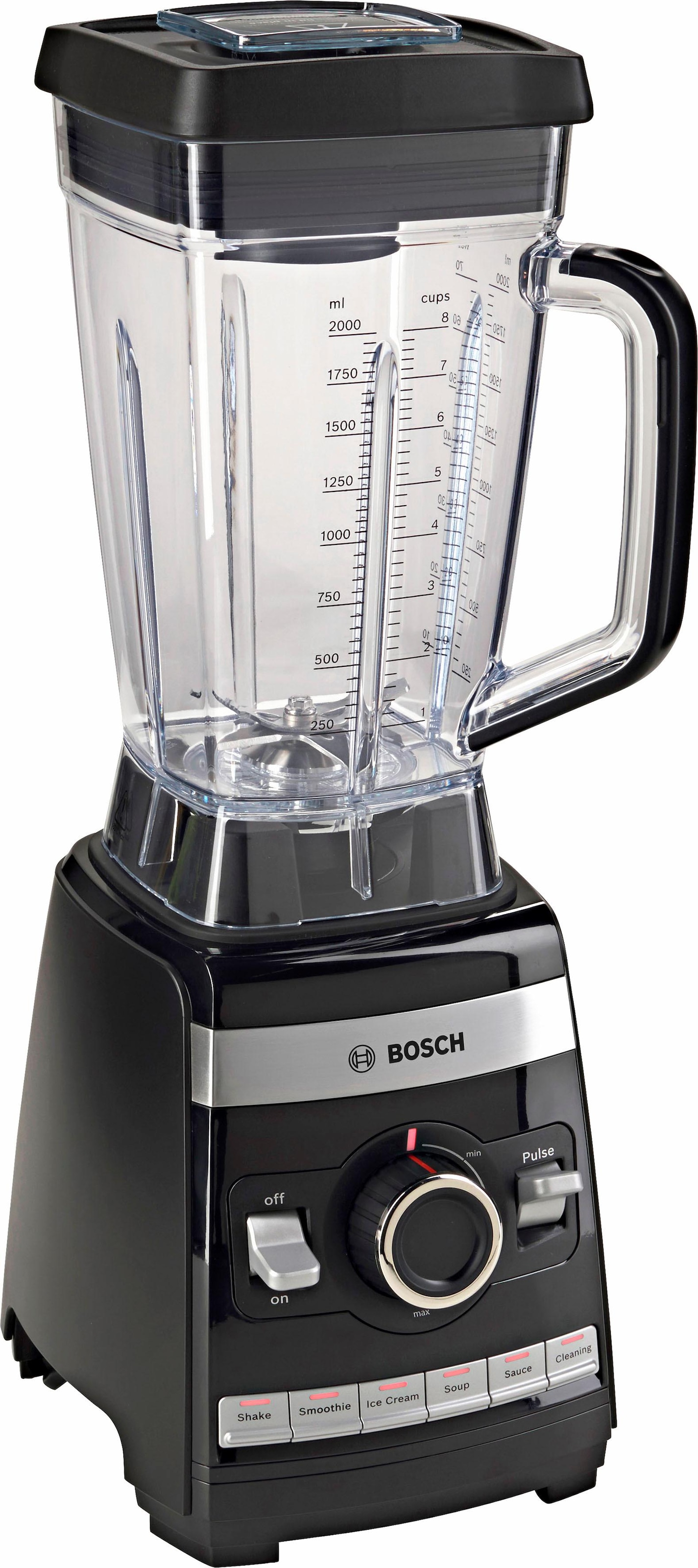 BOSCH Standmixer »VitaBoost Programme, 6-Klingen 3 Edelstahl, 45.000 Jahren Garantie W, U/Min mit Stößel, 1600 6 Rezeptbuch, XXL MMBH6P6BDE«