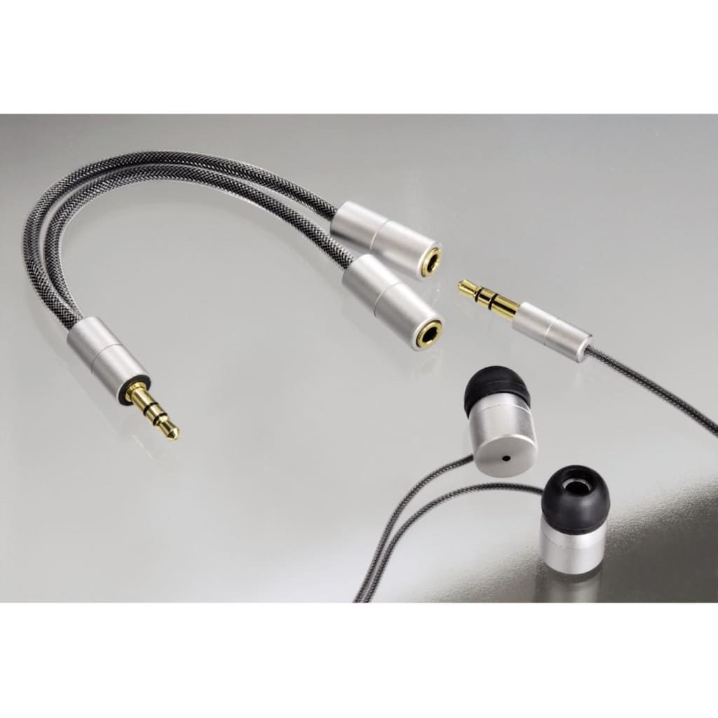 Hama Audio-Kabel »Klinkenstecker Klinkenkabel Kopfhörer Adapter (15 cm) 3,5 mm«, 3,5-mm-Klinke, 3,5-mm-Klinke, 10 cm