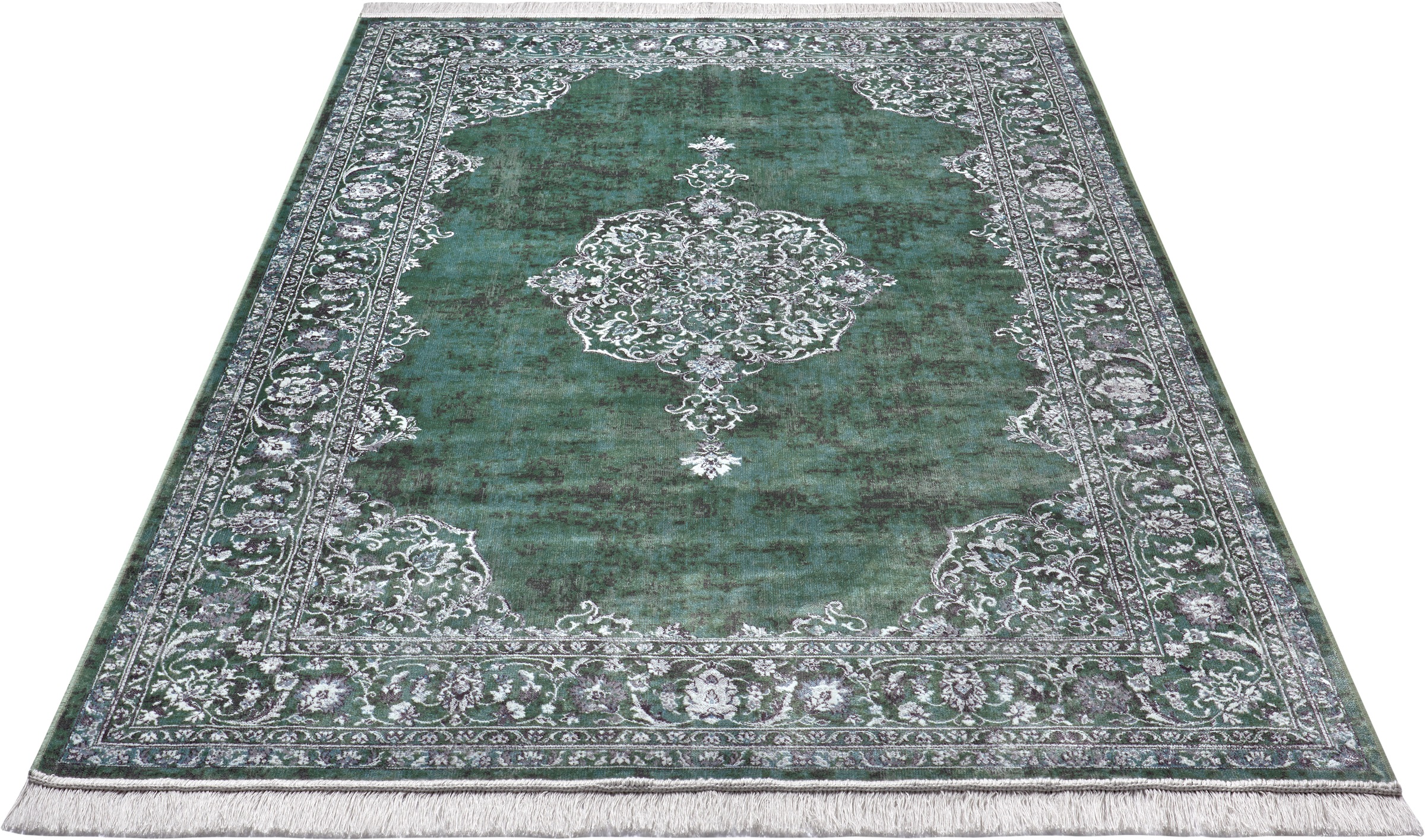 NOURISTAN Teppich »Orient Vintage Medaillon«, rechteckig, Orientalisch mit Fransen, Orient, Wohnzimmer, Schlafzimmer, Esszimmer