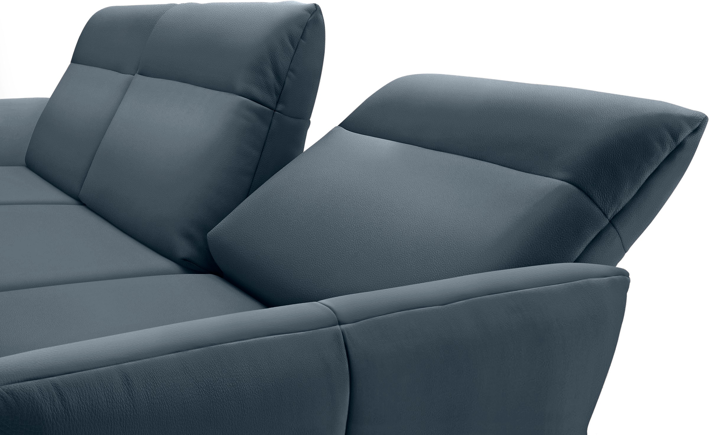 Creation BY ROLF BENZ Ecksofa »CR.460«, Sockel in Eiche, Alugussfüße in umbragrau, Breite 298 cm