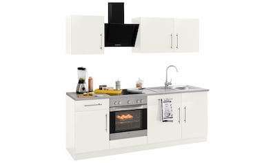 wiho Küchen Küchenzeile »Cali«, mit E-Geräten, Breite 220 cm mit Metallgriffen kaufen