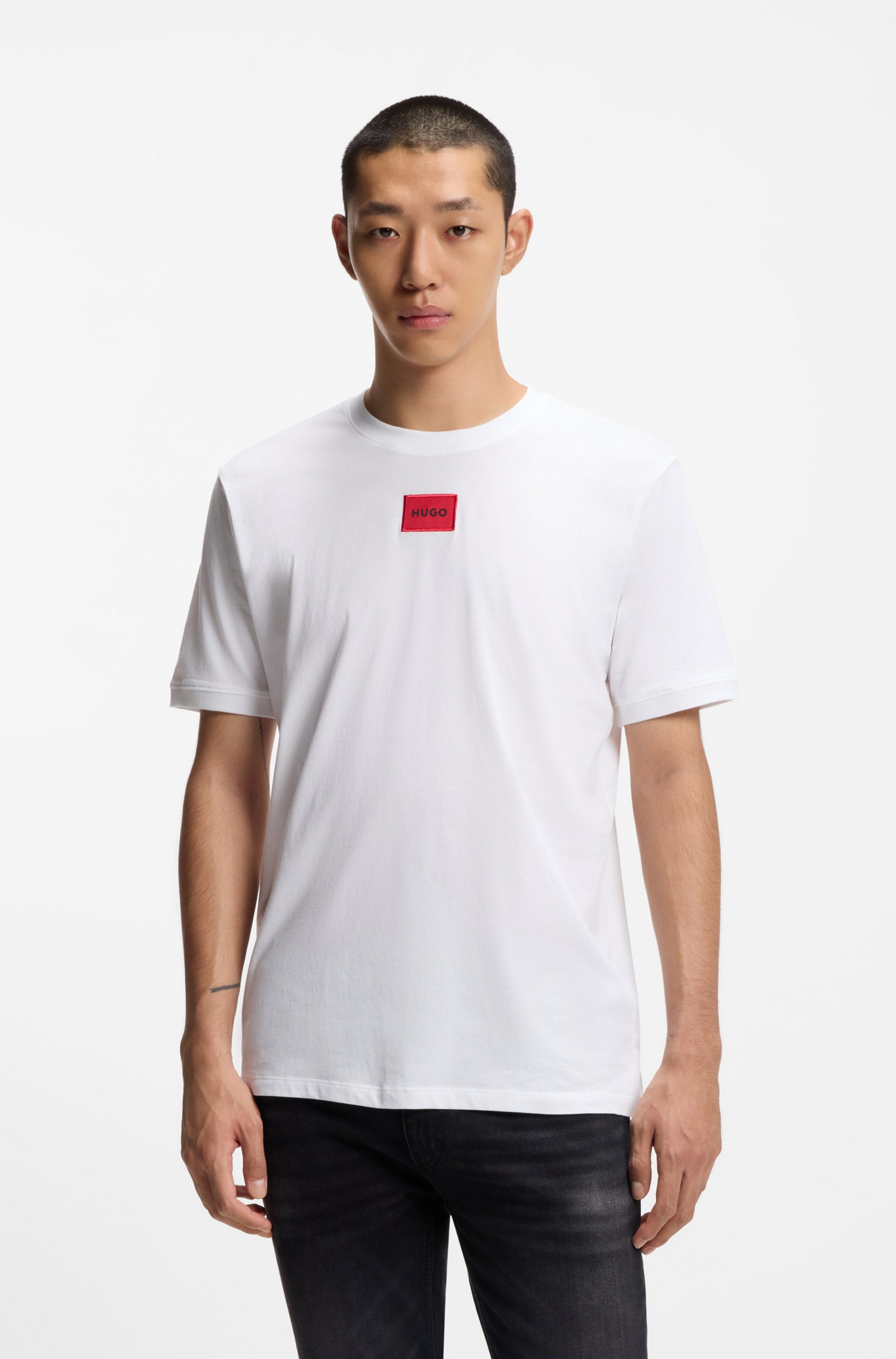 HUGO T-Shirt »Diragolino« Rundhalsausschnitt, Regular Fit, Logo-Label