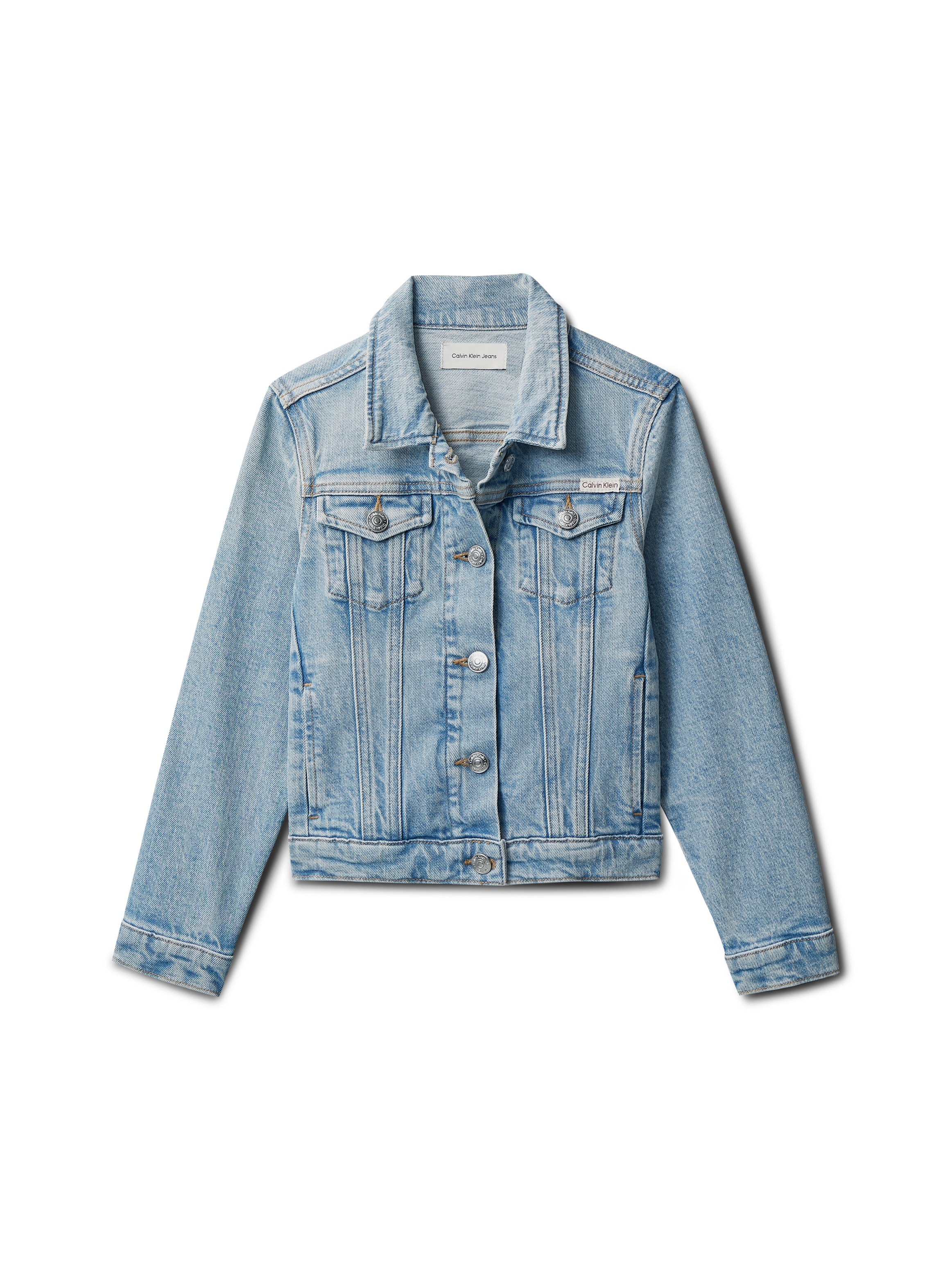 Calvin Klein Jeans Jeansjacke »DENIM WASH« ohne Kapuze Regular fit für Kinder mit Taschen