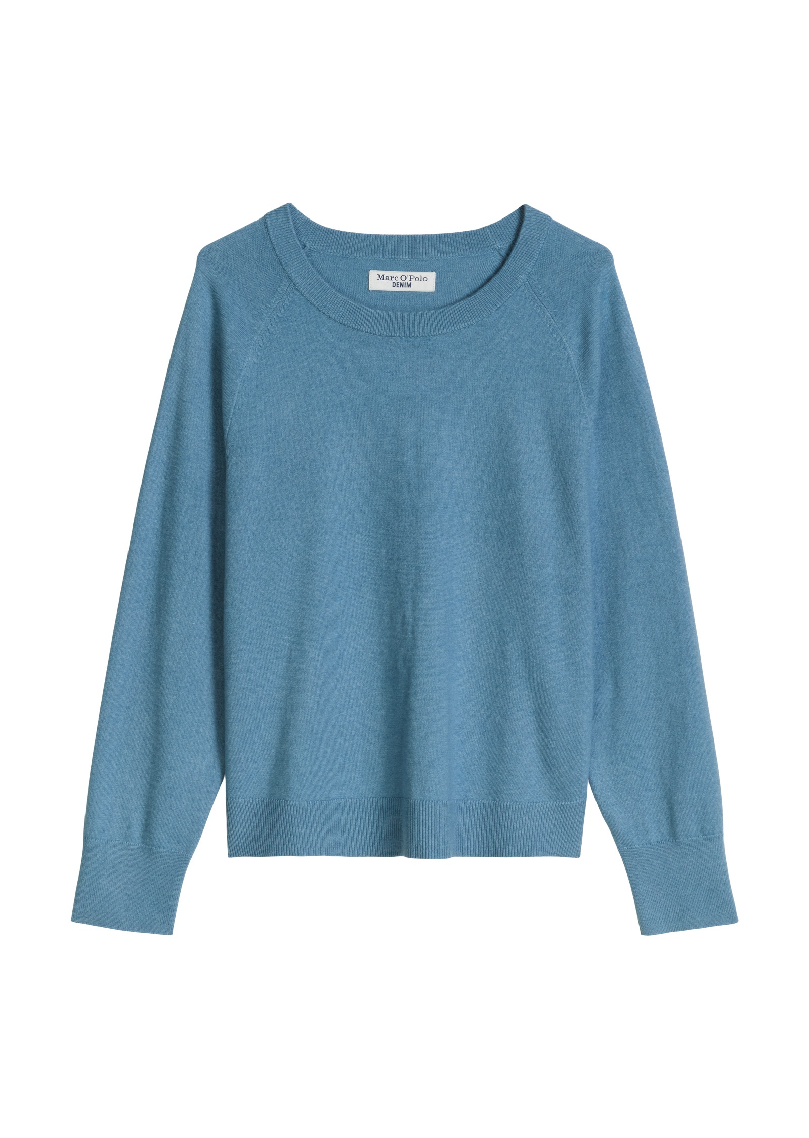 Marc O'Polo DENIM Rundhalspullover regular fit, Strick, aus Soft Cotton Stretch, Raglanärmel