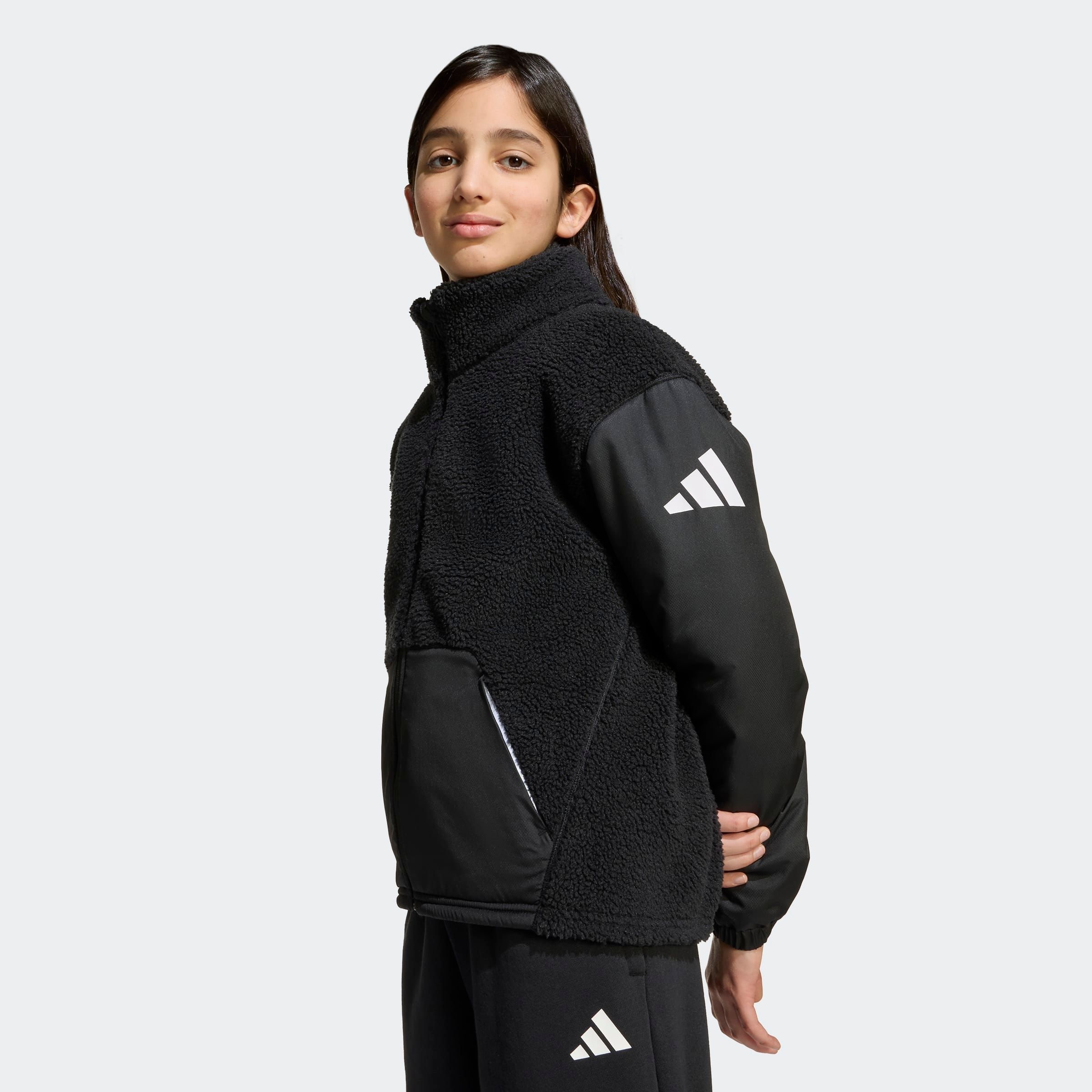 adidas Sportswear Fleecejacke »J SHERPA JKT«