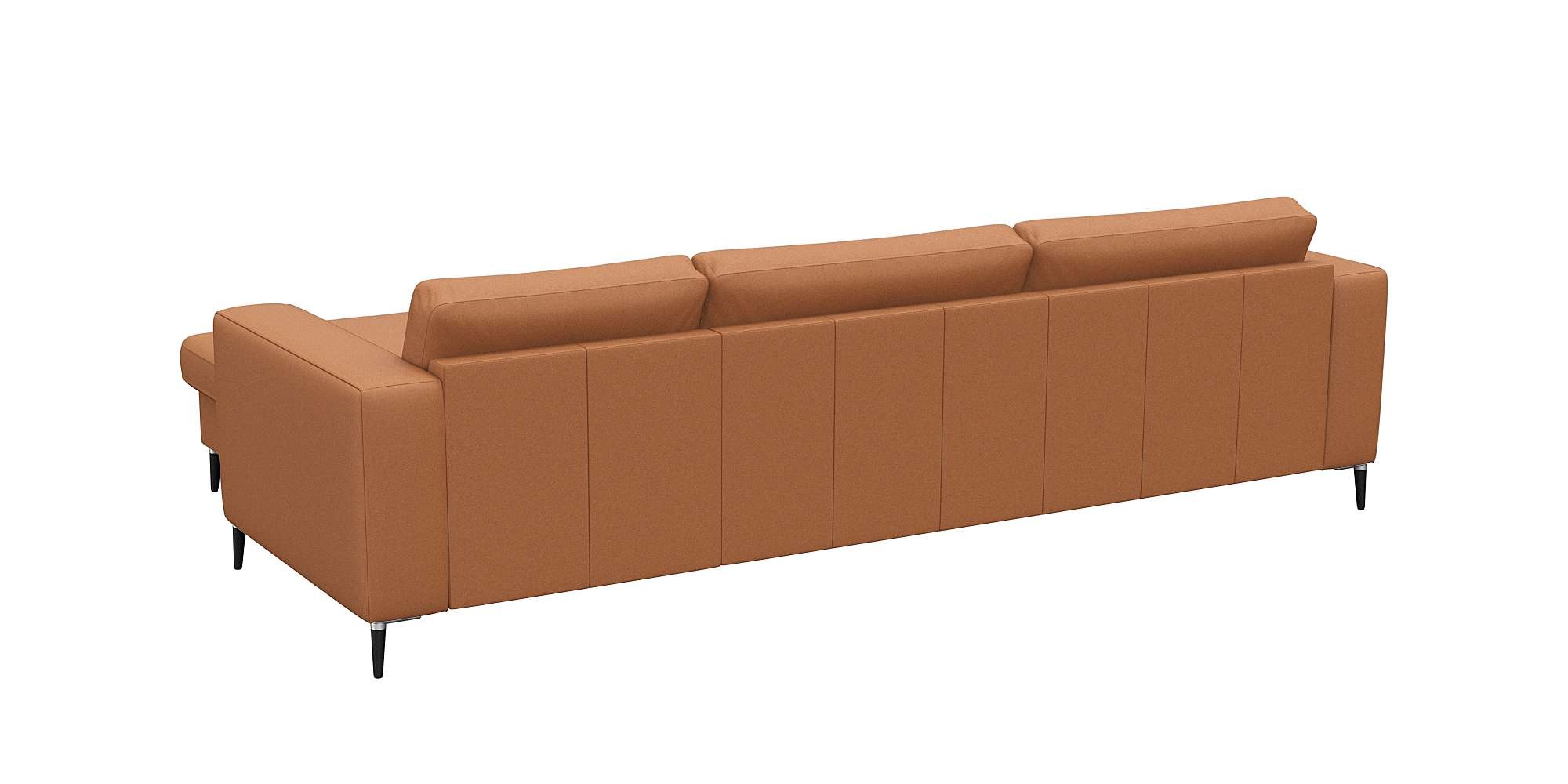 FLEXLUX Ecksofa »Fiore, superbequemer Sitzkomfort durch Kaltschaum im Sitz, L-Form«, breite Armlehnen, Füße Alu+schwarz