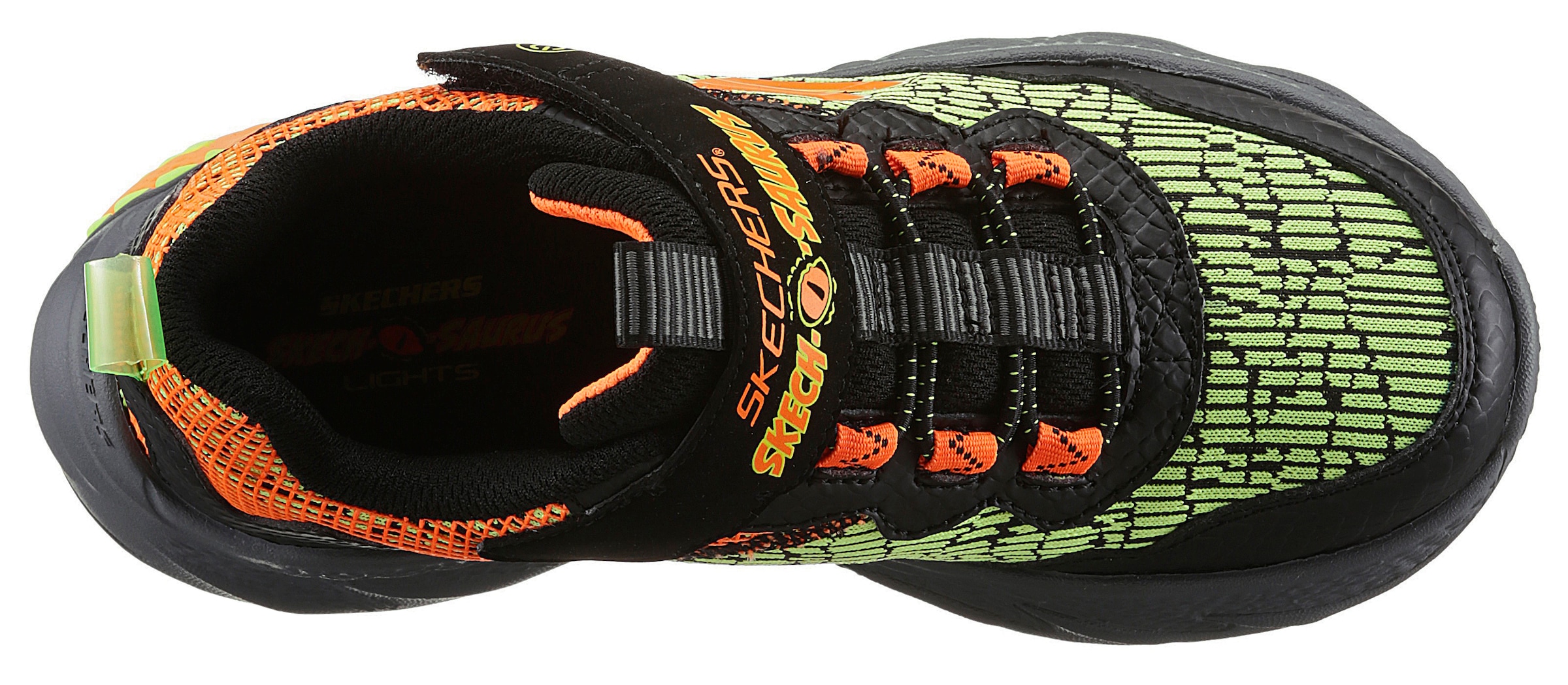 Skechers Sneaker »DINO-LIGHTS-«, Freizeitschuh mit Blinkfunktion, Größenschablone zum Download