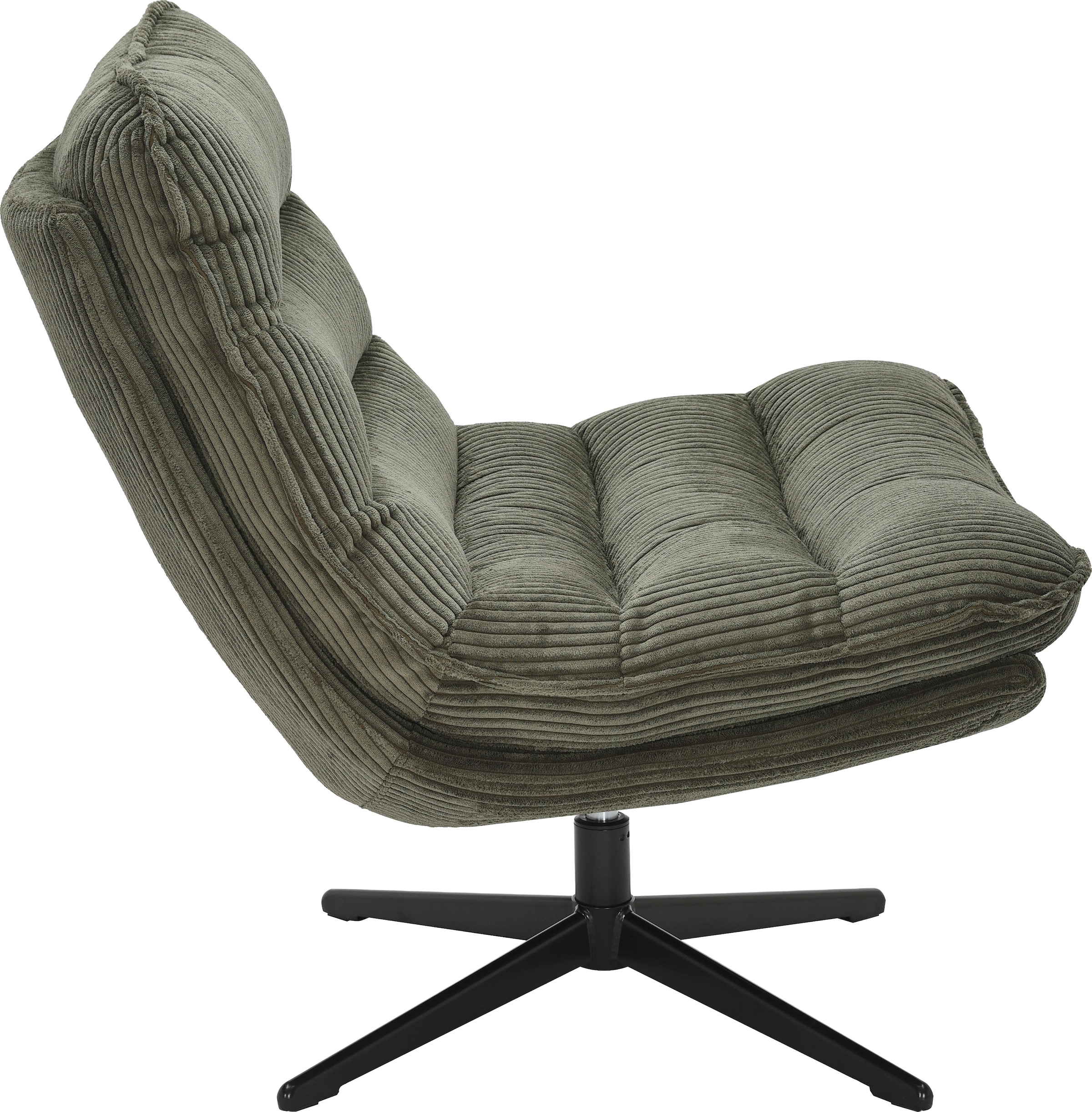 OTTO home Sessel »AVAA, Loungesessel im softem Cord-Bezug,« 360° Grad drehbar, Relax- und TV-Sessel