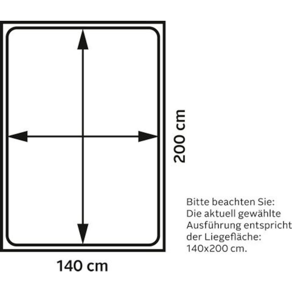 Places of Style Boxspringbett Cafone, inkl. Topper, 5 Breiten, 3 Matratzenarten und 3 Härtegraden wählbar