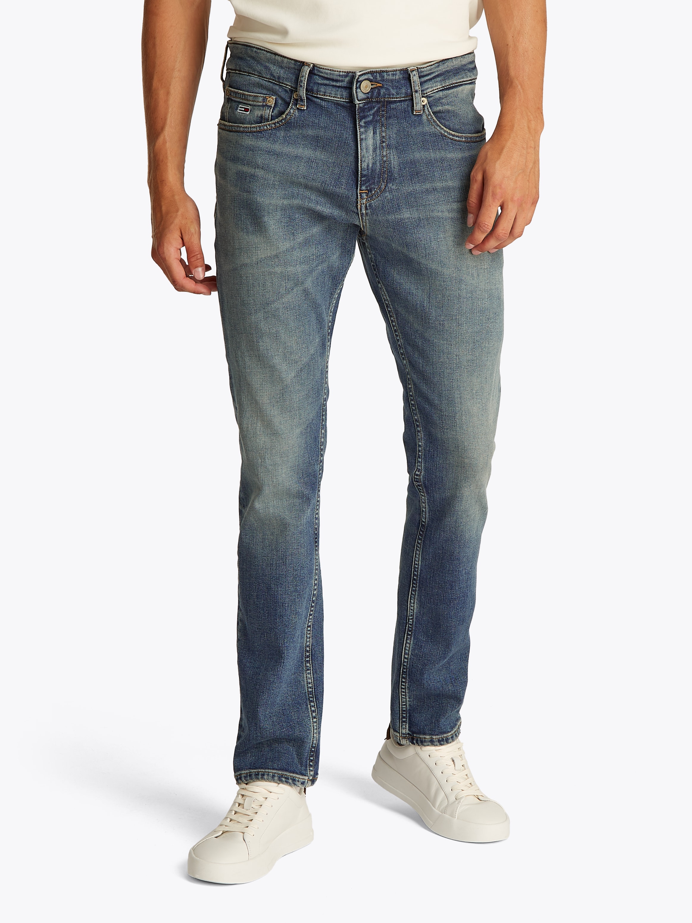 Tommy Jeans Slim-fit-Jeans »Scanton Slim Denim«, Mit Gürtelschlaufen