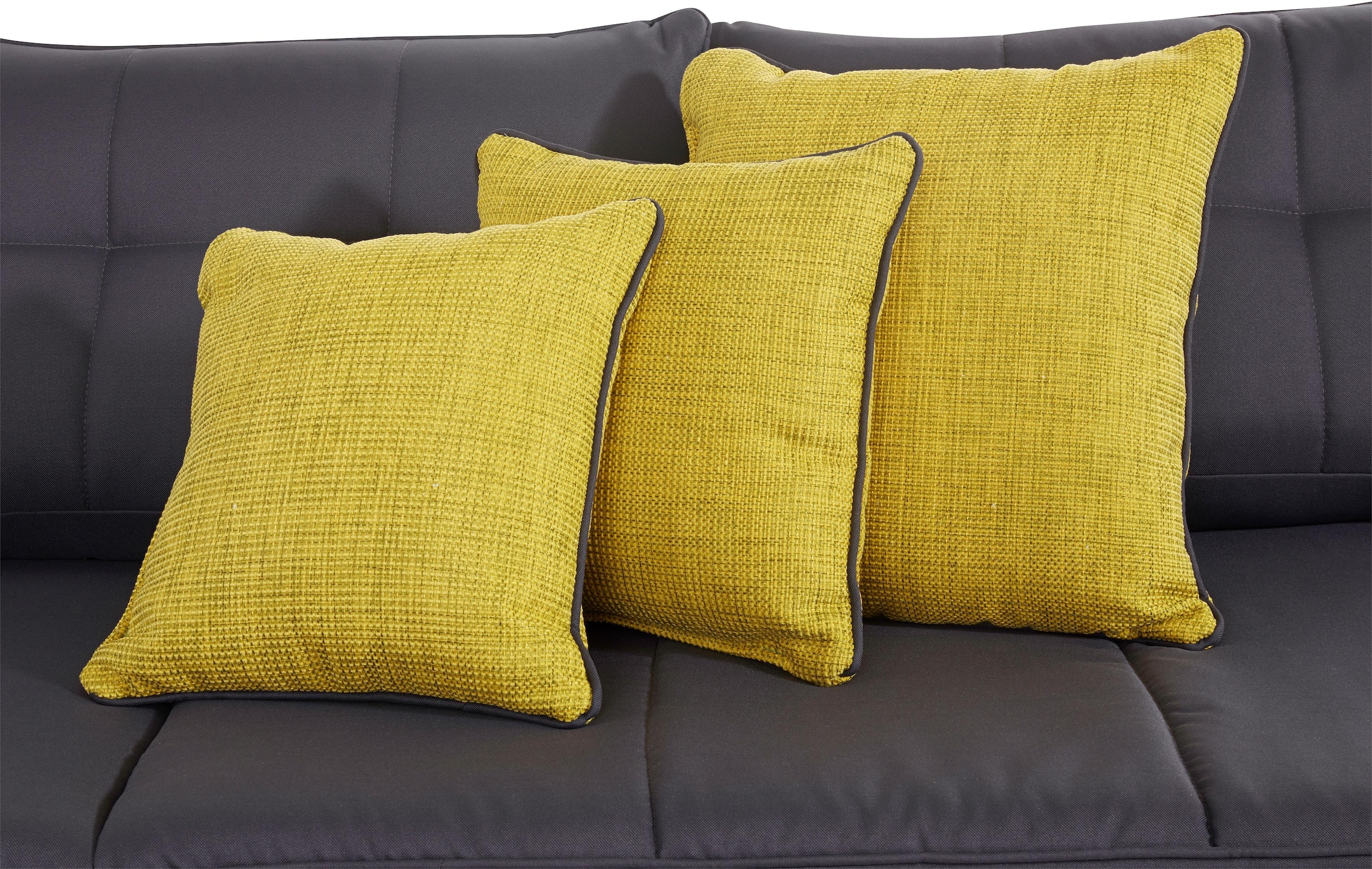 INOSIGN Ecksofa »Boxspringbett Night & Day L-Form mit Dauer-Schlaffunktion o. Armlehnen«, mit Boxspring-Bettfunktion 164x200 cm und Bettkasten, Dauerschläfer!