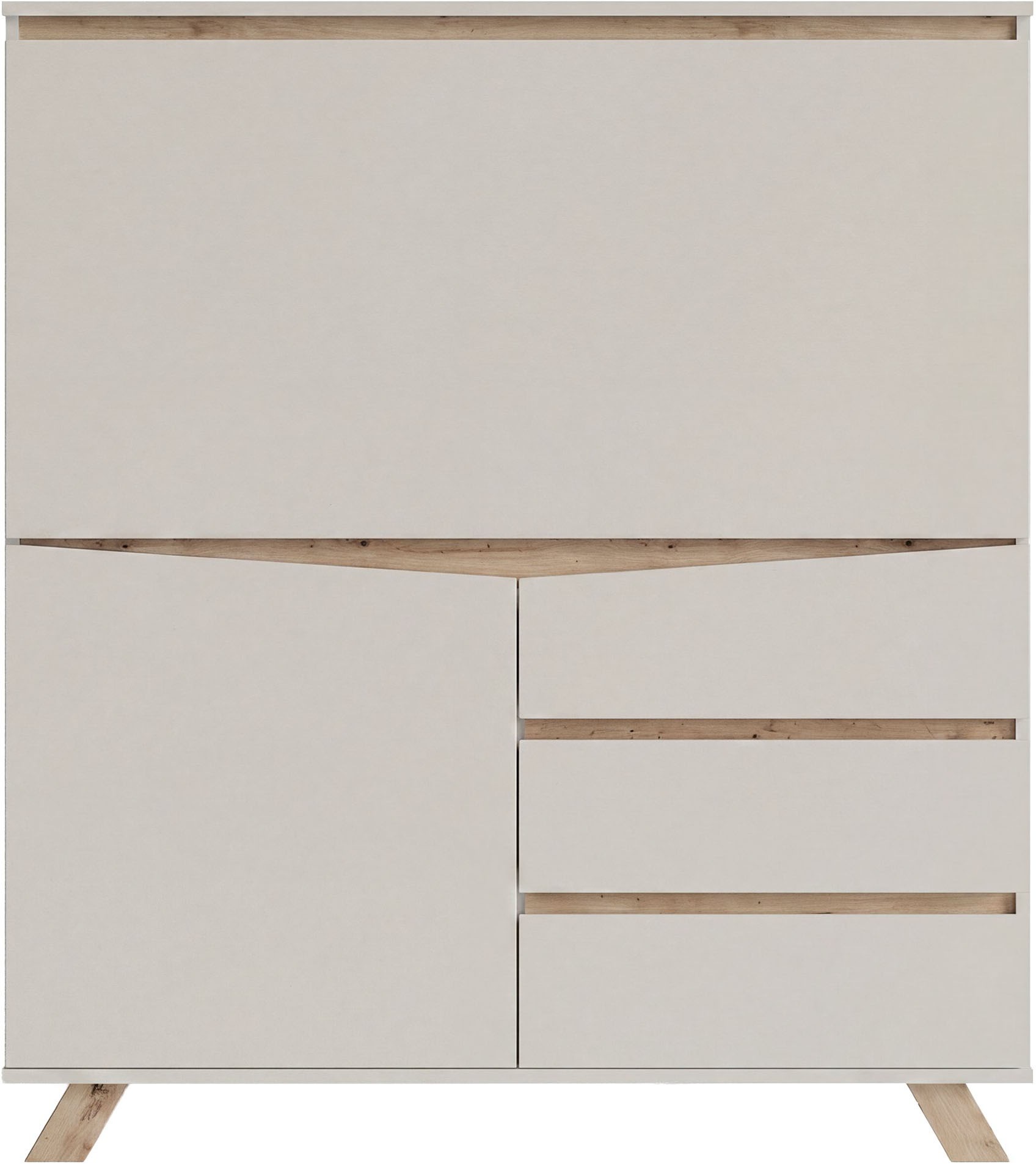 byLIVING Sekretär »VALENTIN« 1 Stk. tlg. Kaschmir / Artisan Eiche (Eiche-Optik), Klapptür, Stauraum, B: 120 cm
