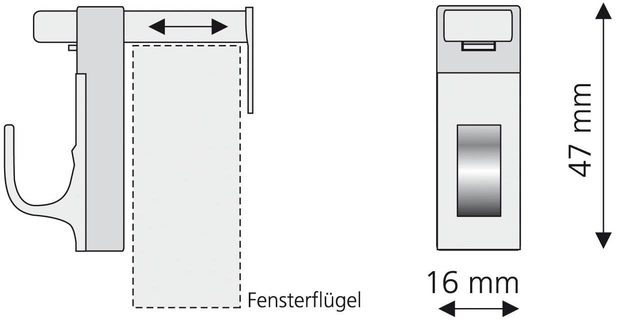 Liedeco Klemmträger, (Set, 2 St.), für Cafe- und Scheibenstangen