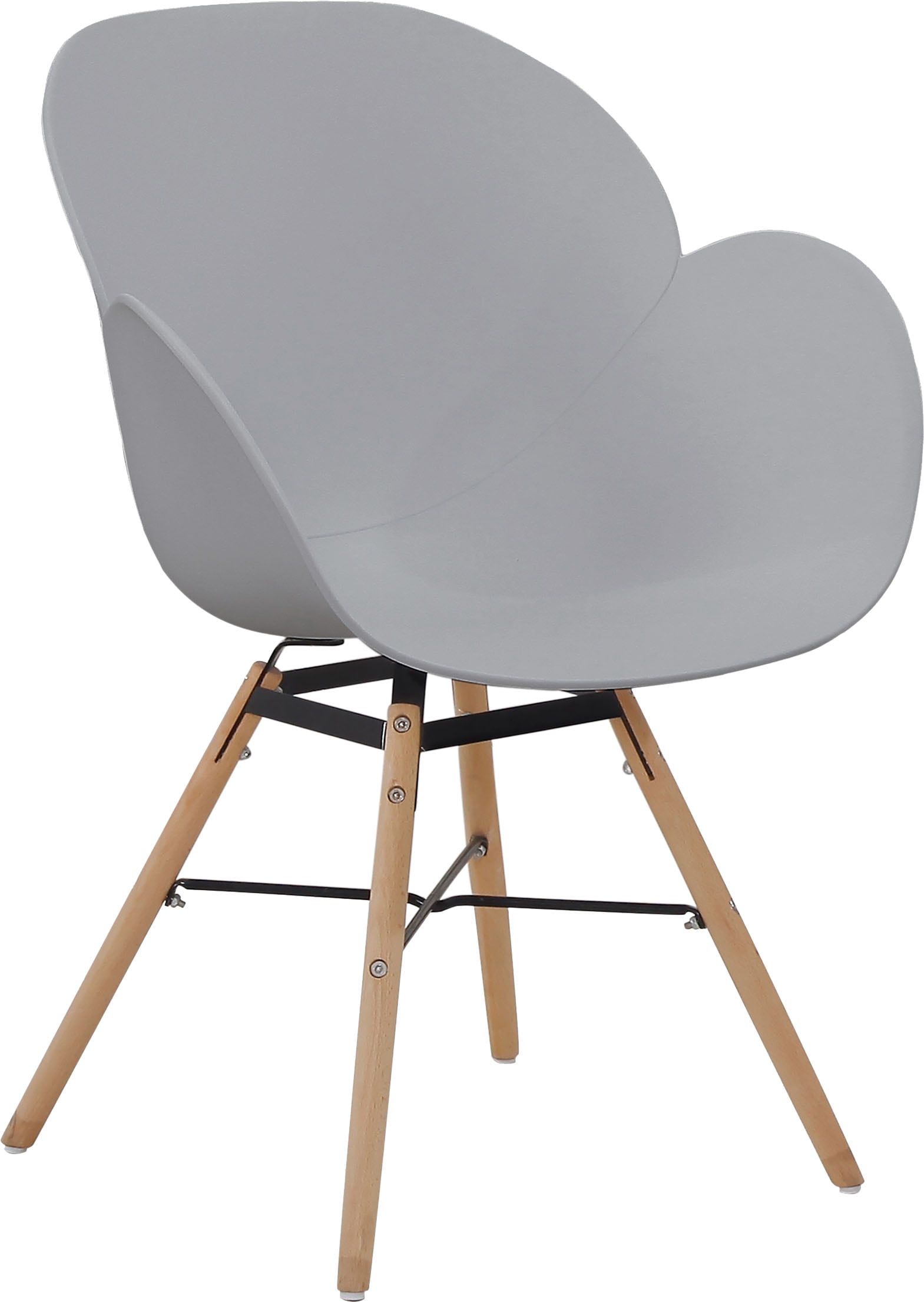 Kayoom 4-Fußstuhl »Stuhl Amalia 110 2er-Set, praktisches Set, bequemer Kunststoffstuhl« (Set) 2 Stk.pflegeleicht, abwaschbar, in einem Stück spritzgegossene Sitzfläche