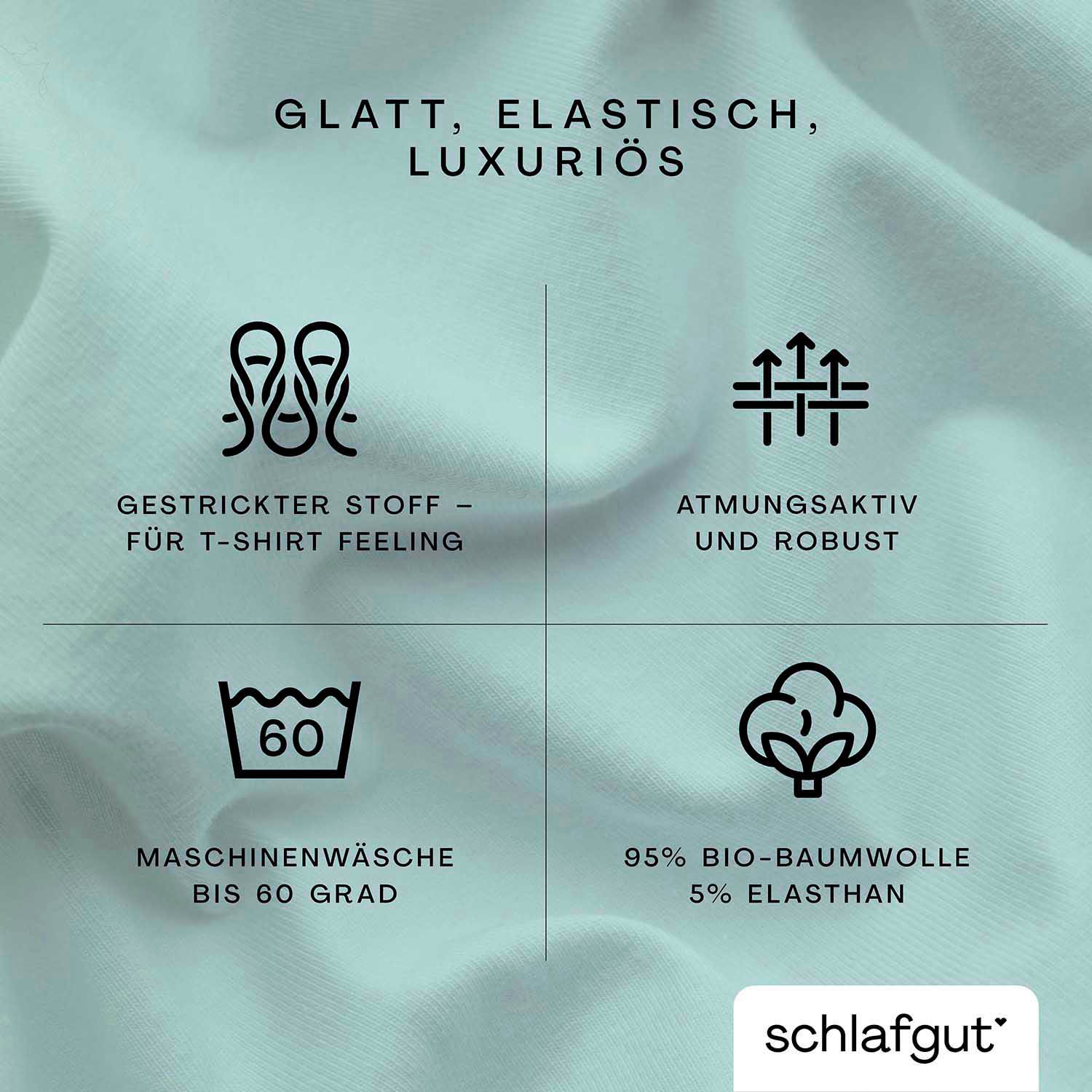 Schlafgut Spannbettlaken »Premium«, Zero Waste Verpackung, PREMIUM Qualität