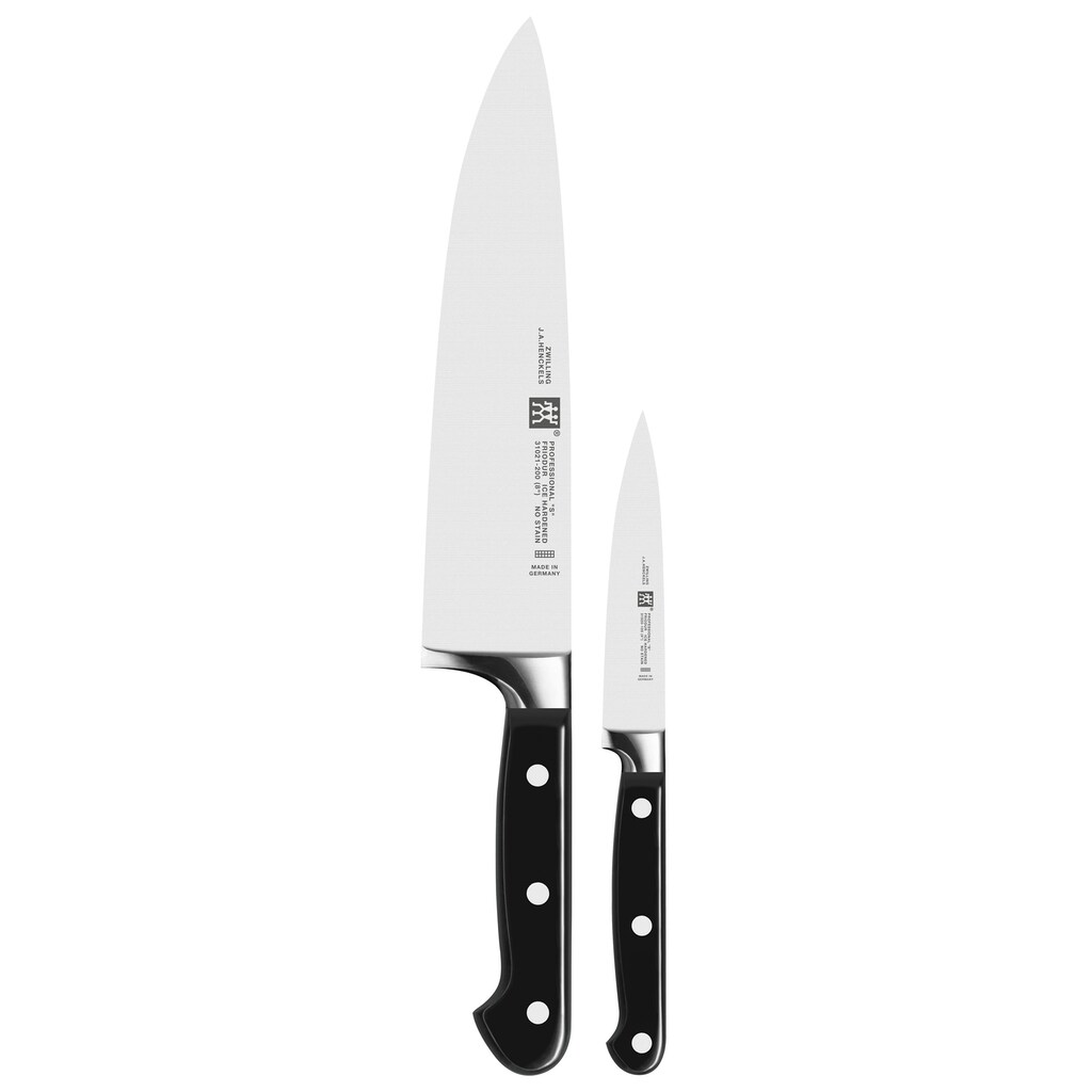 Zwilling Messer-Set »Pro«, (Set, 2 tlg., 1 Spick- und Garniermesser (10 cm),
1 Kochmesser (20 cm)