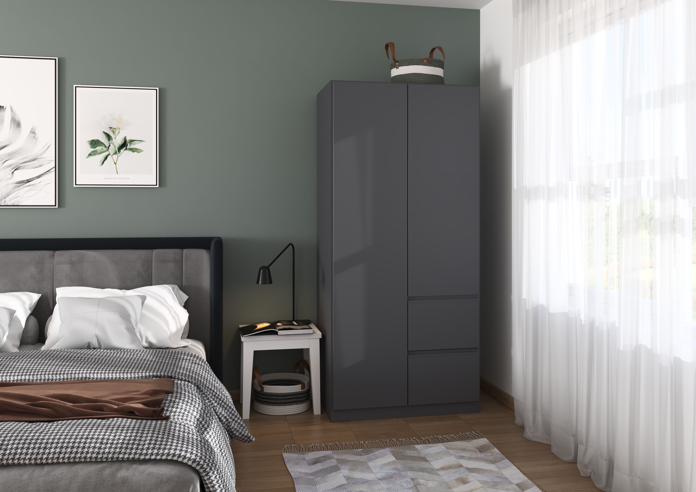 rauch Drehtürenschrank »Kleiderschrank Schrank Garderobe Wäscheschrank COSTA« Breite 91 cm grifflose Front mit Push-to-Open Funktion MADE IN GERMANY