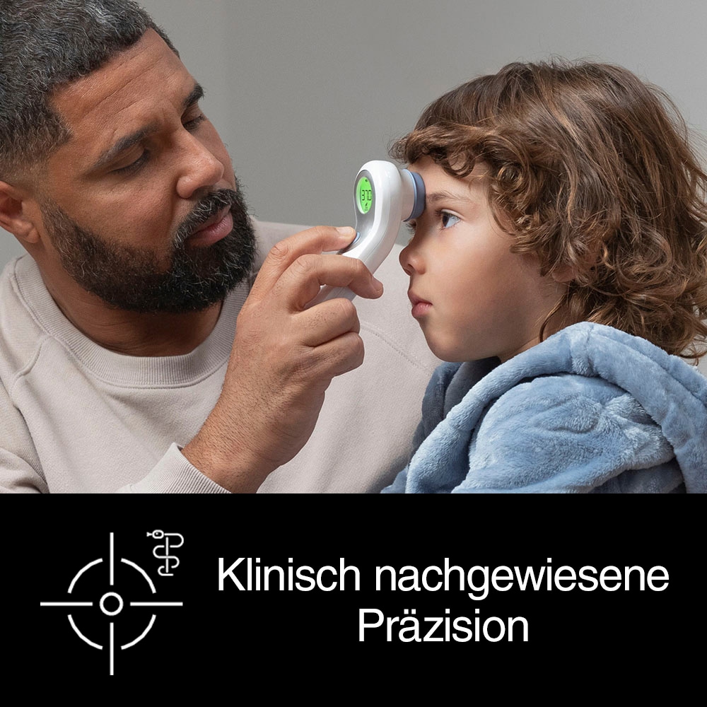 Braun Stirn-Fieberthermometer »No touch + touch Stirnthermometer - BNT300«, Mit Position Check™ - Anleitung für genaue Messwerte