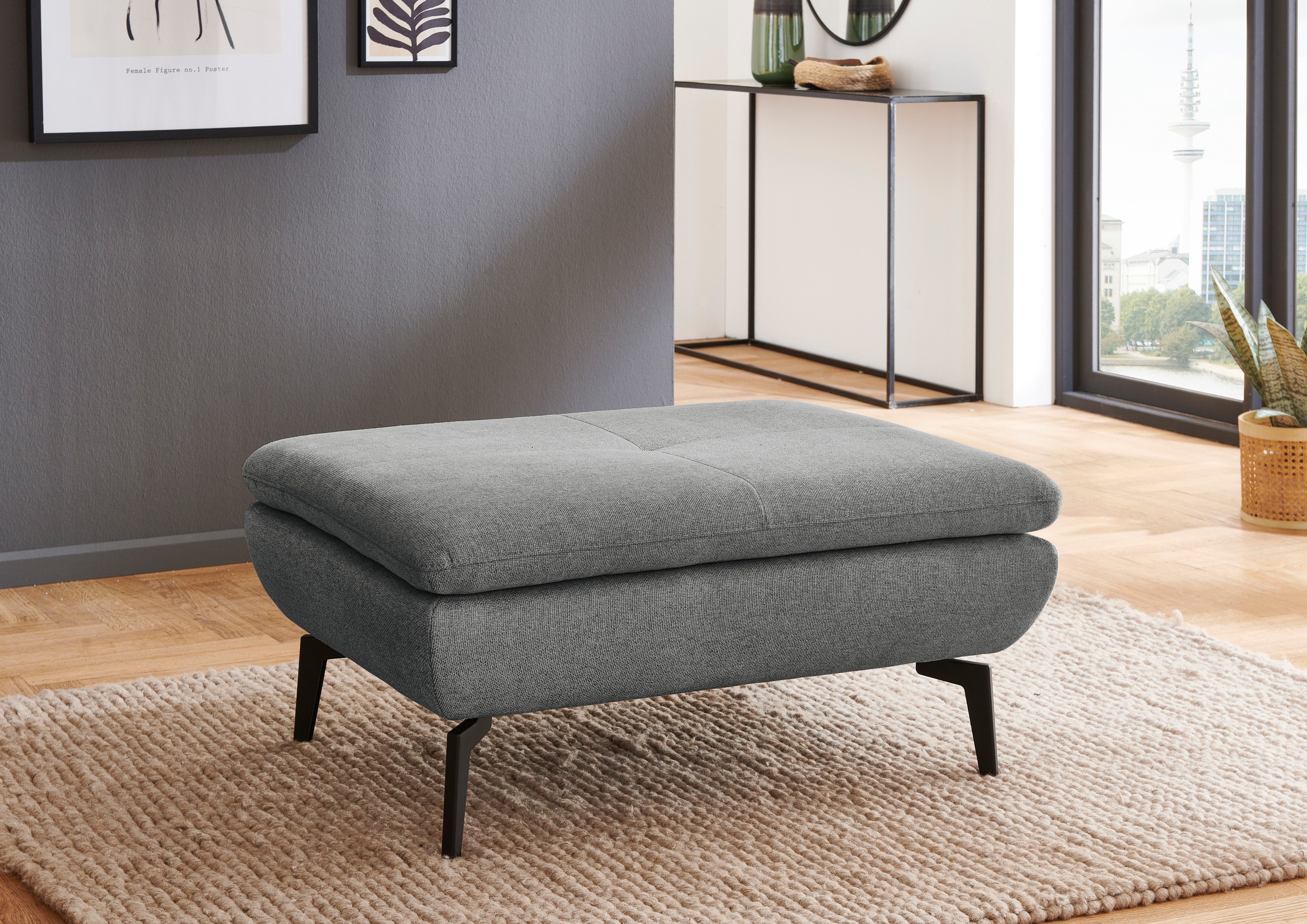 Die PlanBar Hocker »MP-IN23002« 1 Stk. tlg. hochwertige Kaltschaumpolsterung, stylische Metallfüße