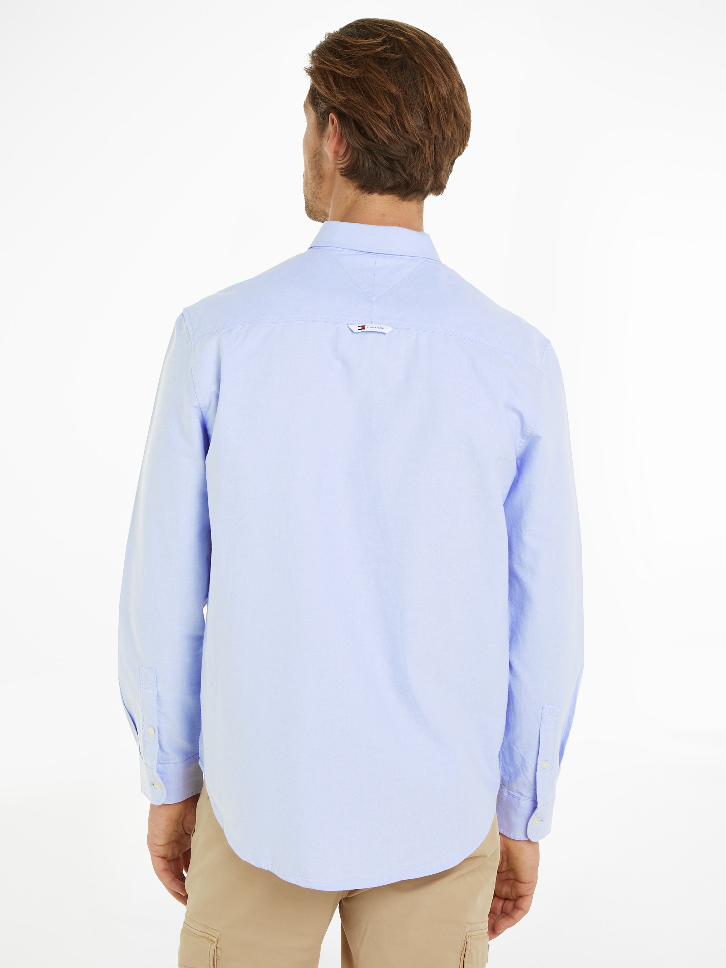 Tommy Jeans Langarmhemd »TJM ENTRY REG OXFORD SHIRT«, mit Logoprägung