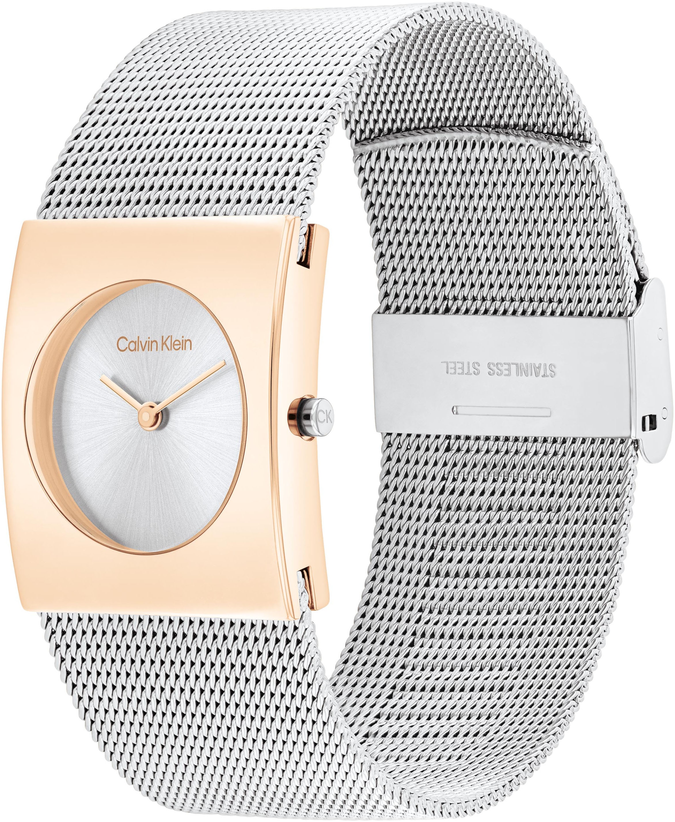 Calvin Klein Quarzuhr »CK PULSE«, Armbanduhr, Damenuhr, analog, Edelstahlarmband