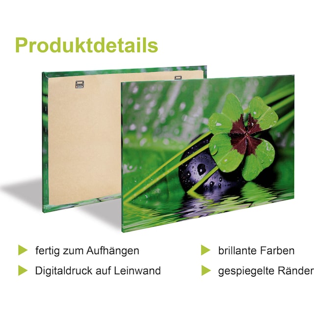 Artland Leinwandbild »Stein Orchidee Lilie Spa Bambus Magnolie«, Zen, (4 St.),  4er Set, verschiedene Größen auf Raten kaufen